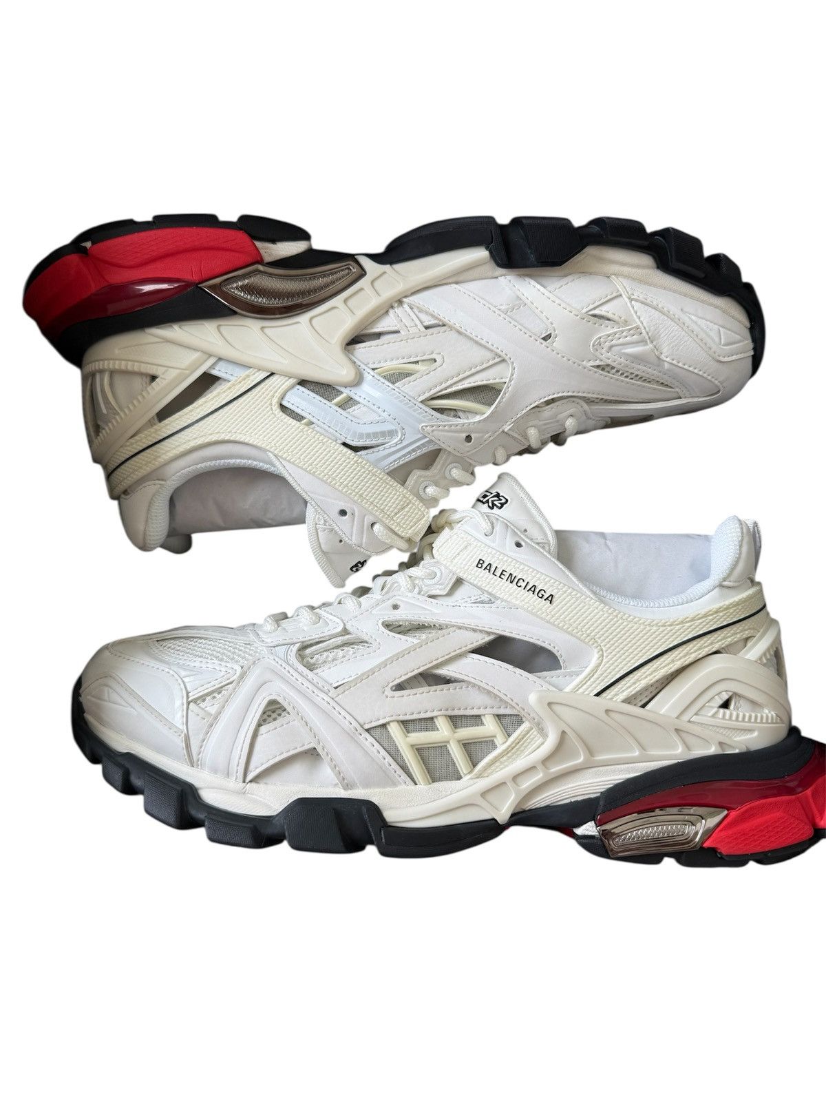 Balenciaga Balenciaga Track 2.0 White/ Red Size US 12 / EU 45 - 1 Thumbnail