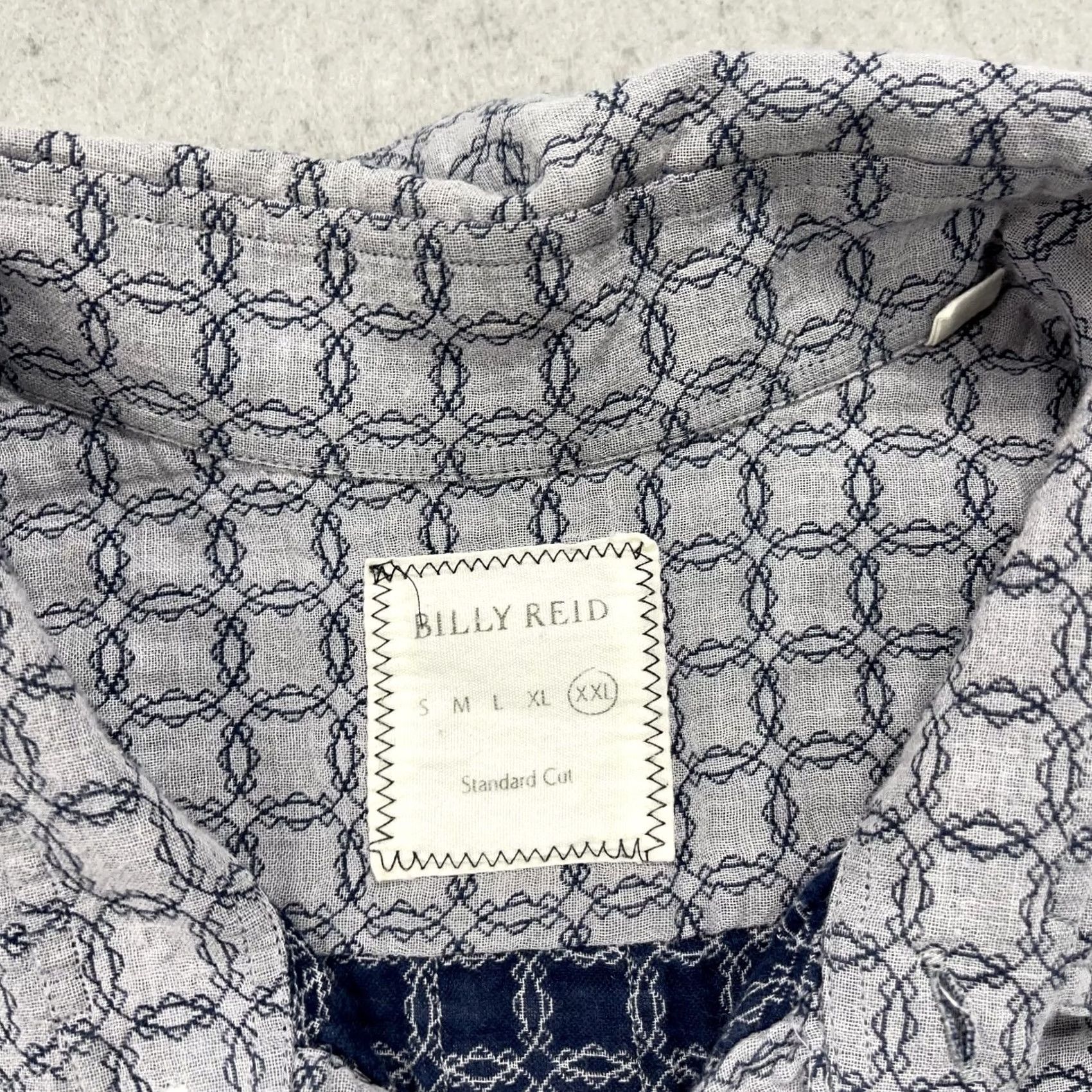 Billy Reid Billy Reid Shirt Mens 2XL Gray Camp Collar Abstract Casual Button-Up Shirt Size US XXL / EU 58 / 5 - 4 Thumbnail