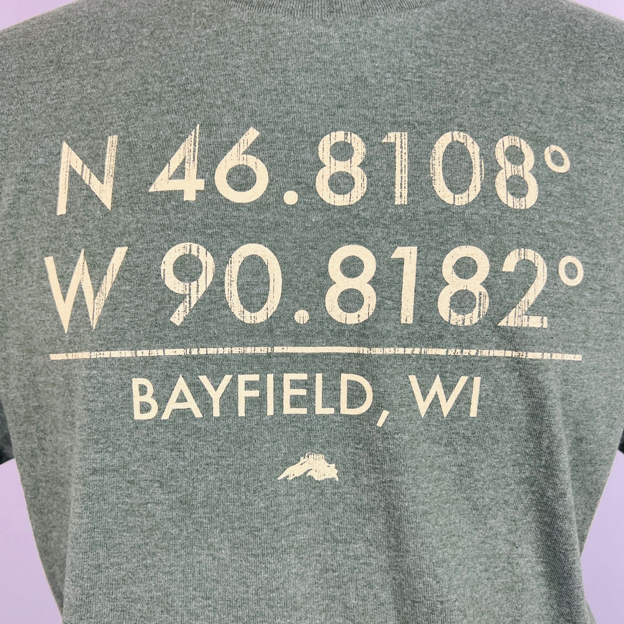 Gildan Bayfield Wisconsin WI Coordinates XL T-Shirt Shirt Size US XL / EU 56 / 4 - 2 Thumbnail