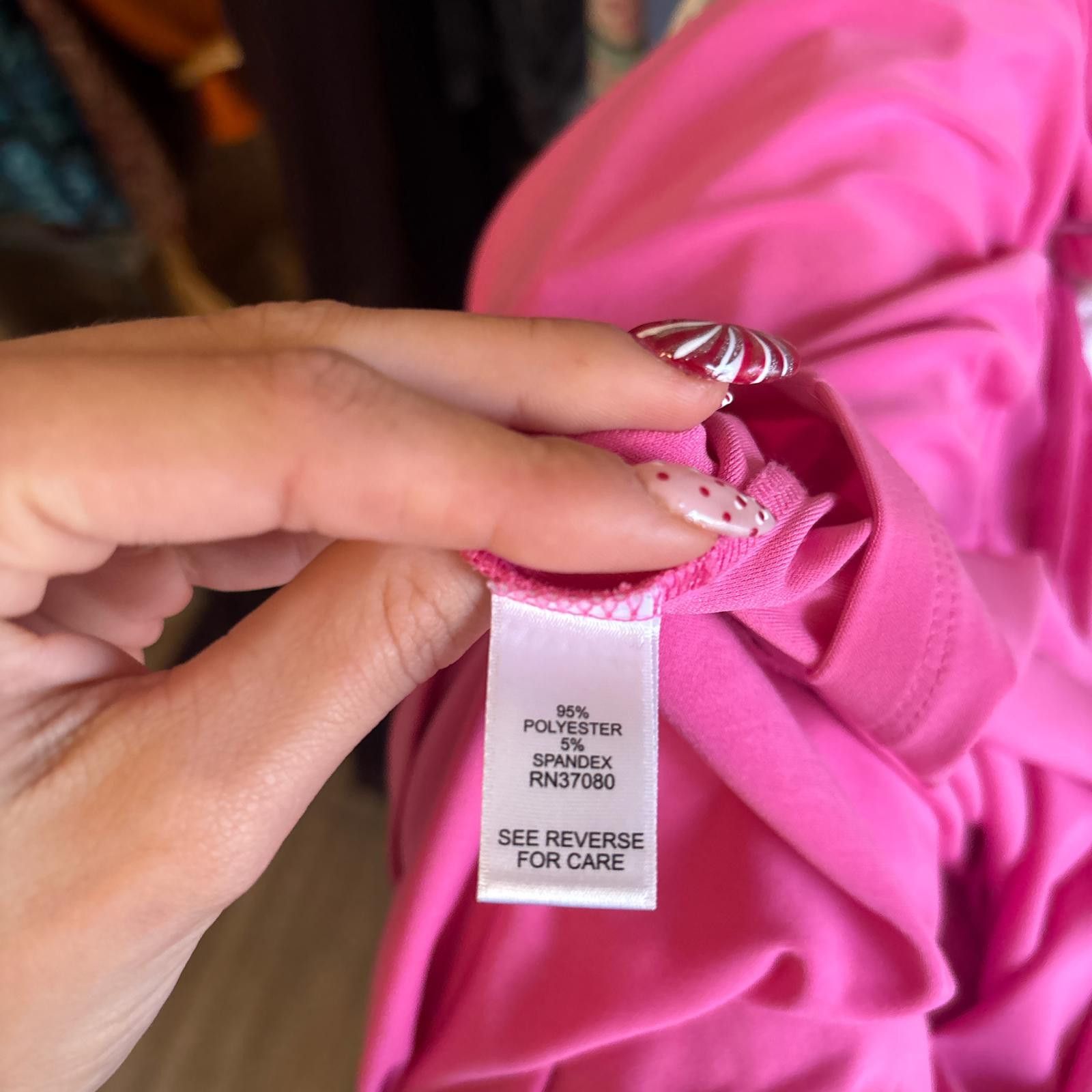Cartoon Network y2k office siren pink blouse top with ring details Size L / US 10 / IT 46 - 6 Thumbnail