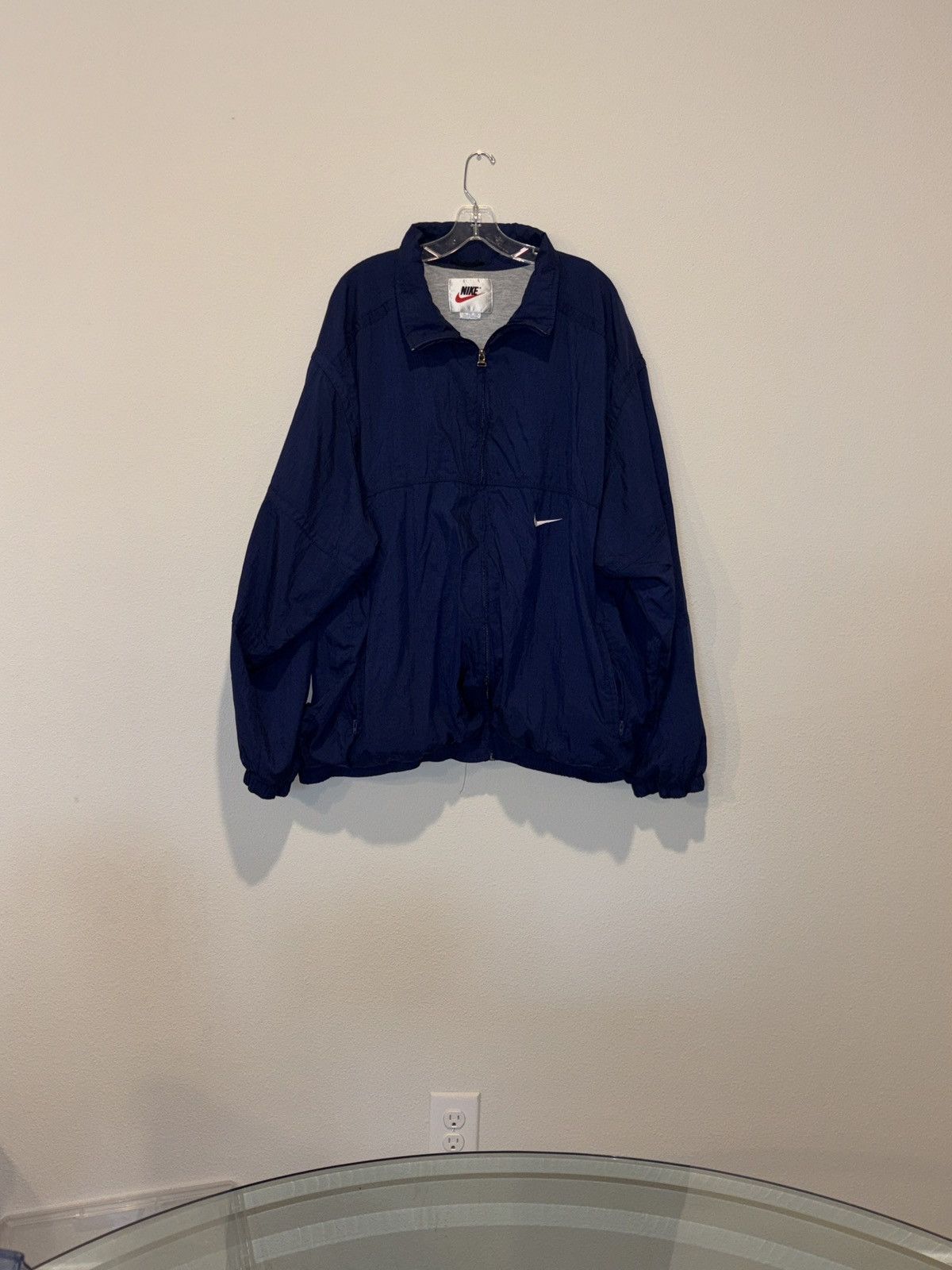 Nike Vintage Nike‎ Navy Blue Windbreaker XXL Size US XXL / EU 58 / 5 - 1 Thumbnail
