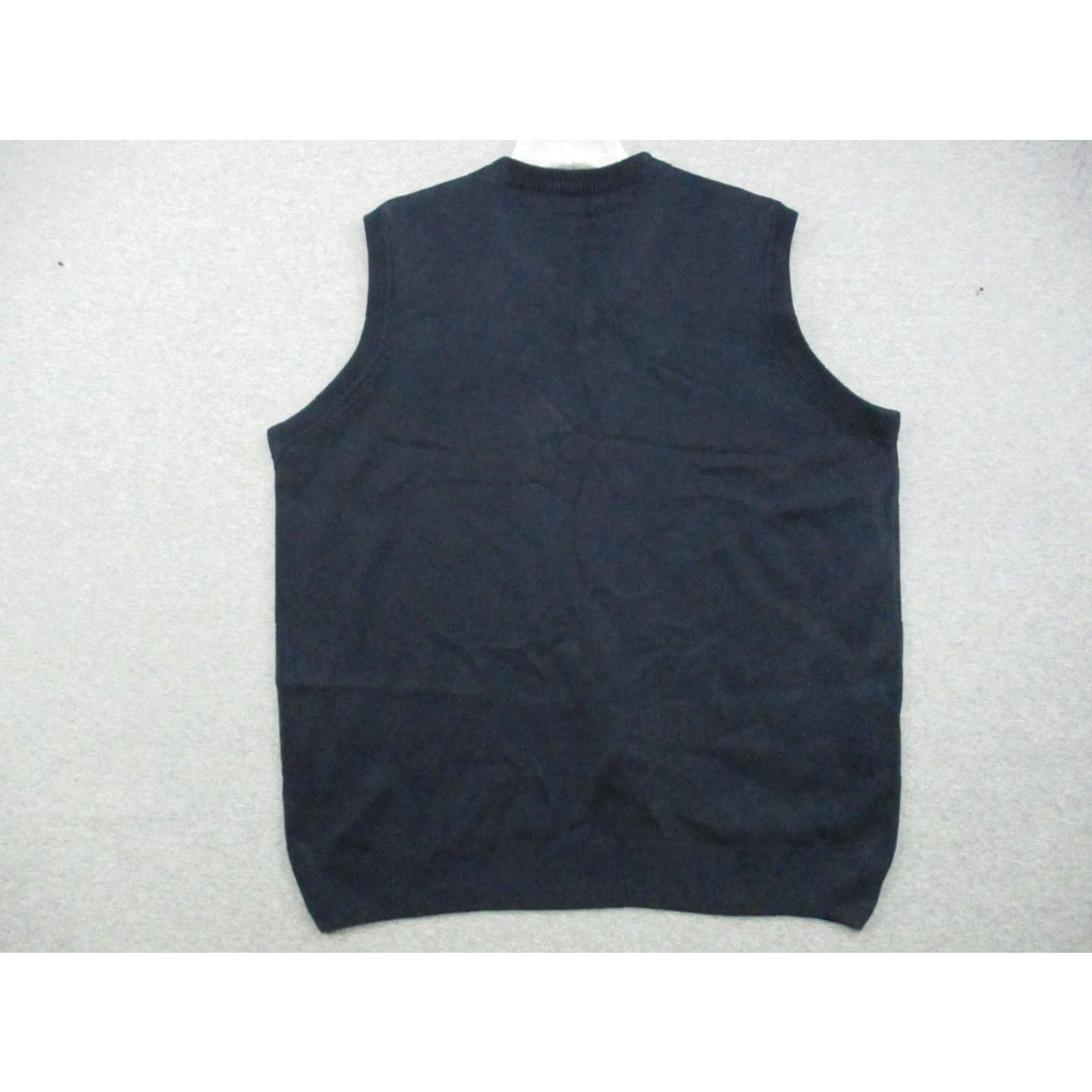 Vintage Harriton Mens Sleeveless Sweater Vest XL Trustmark Navy Blue TG NWT Embroidered Logo Size US XL / EU 56 / 4 - 6 Thumbnail