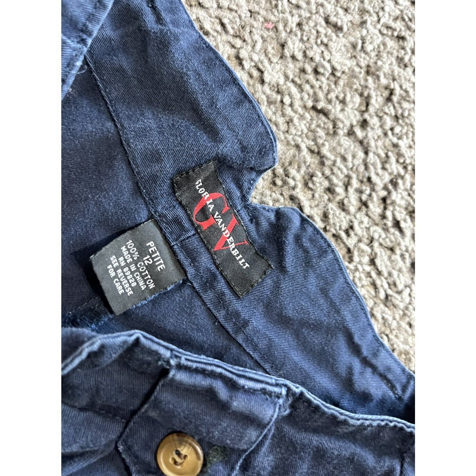 Gloria Vanderbilt Vtg Gloria Vanderbilt Navy Blue Women Shorts Sz 12 Petite Classic High Waist Size 34" / US 12 / IT 48 - 3 Thumbnail