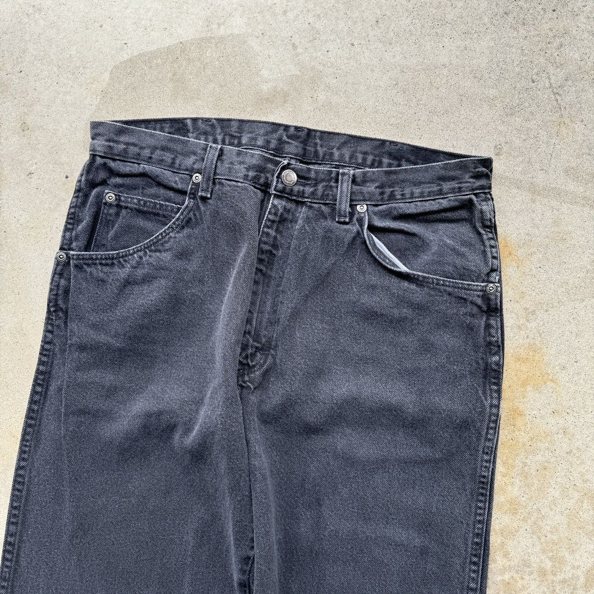 Vintage Faded Black Wrangler Jeans Skater ERD Grunge Thrashed Size US 33 - 6 Thumbnail
