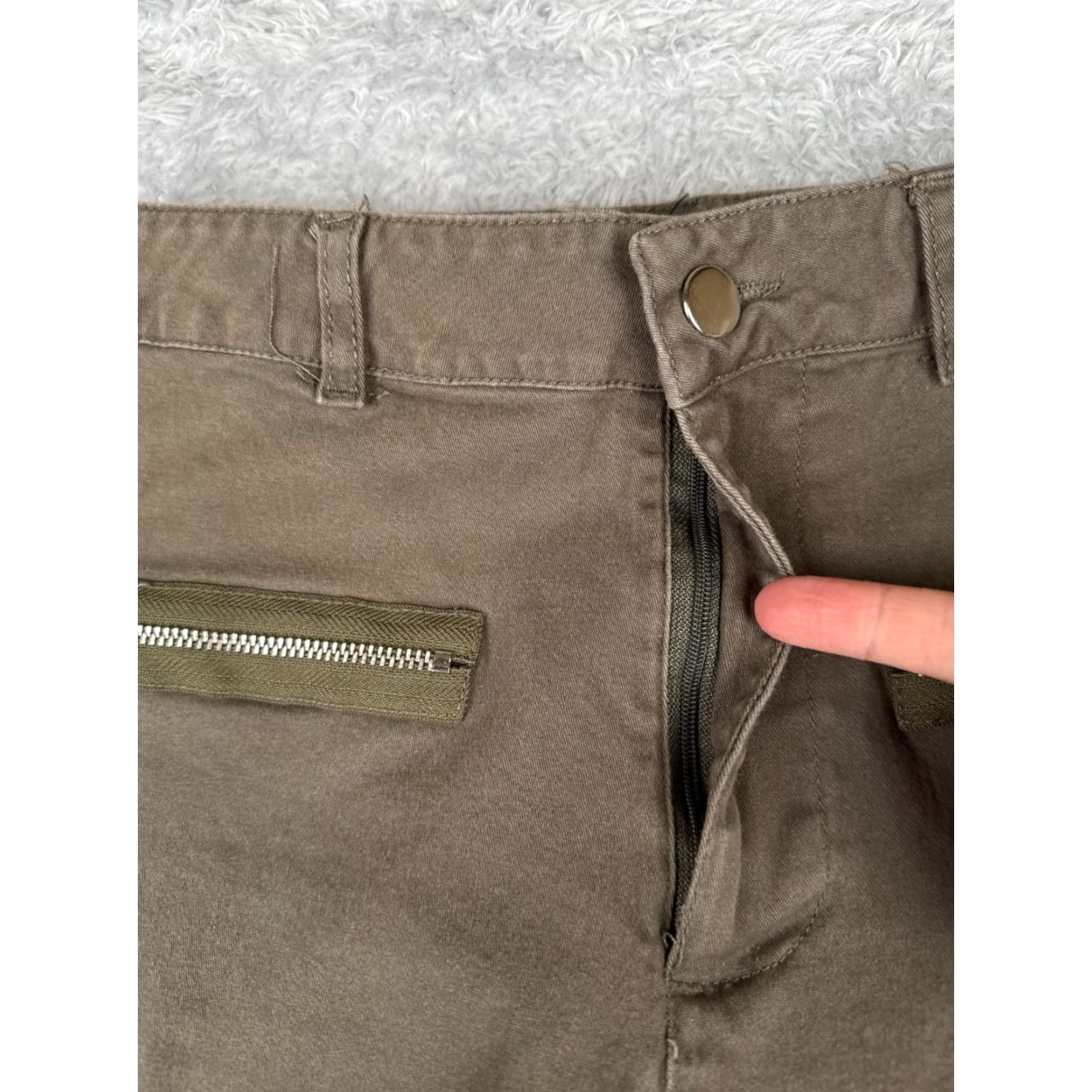 Vintage Streetwear Society Cargo Pants Womens XS Green Army Jogger Cotton 27x26 Size 26" / US 2 / IT 38 - 5 Thumbnail