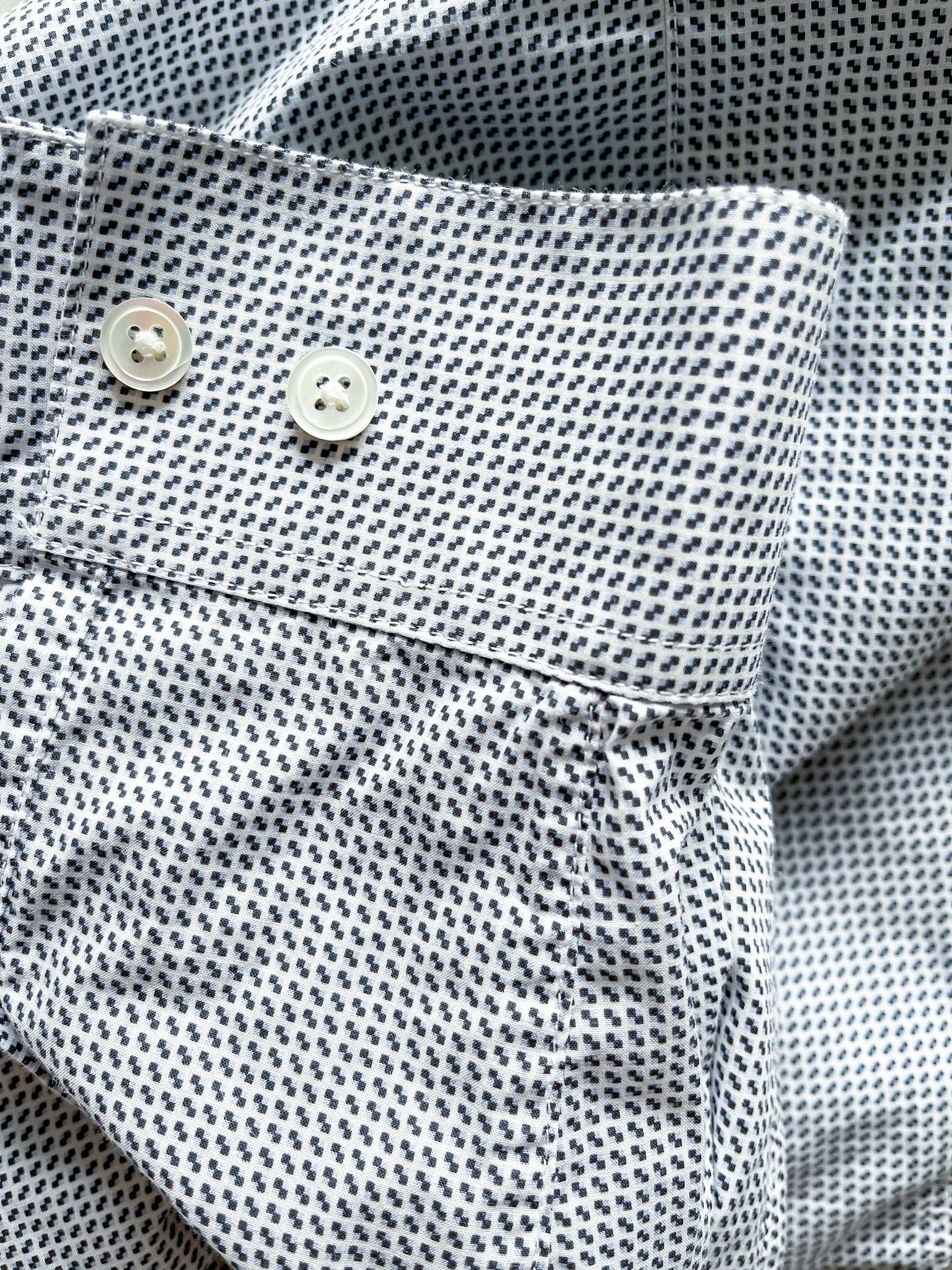 Theory Theory White & Blue Grid Button Up Shirt Size US XL / EU 56 / 4 - 6 Thumbnail