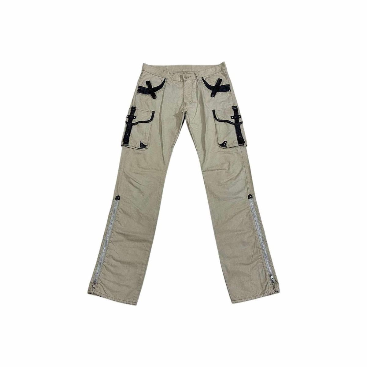 If Six Was Nine × Japanese Brand × Le Grande Bleu (L.G.B.) 🔥Y2K Archived Difference Rupert Flare Cargo Pants Zipper Lgb Size US 31 - 2 Thumbnail