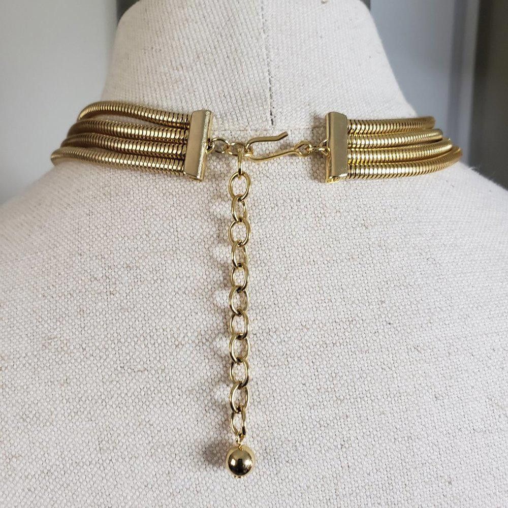 Designer 4 Strand Gold Tone Necklace 18with extender Size ONE SIZE - 2 Thumbnail