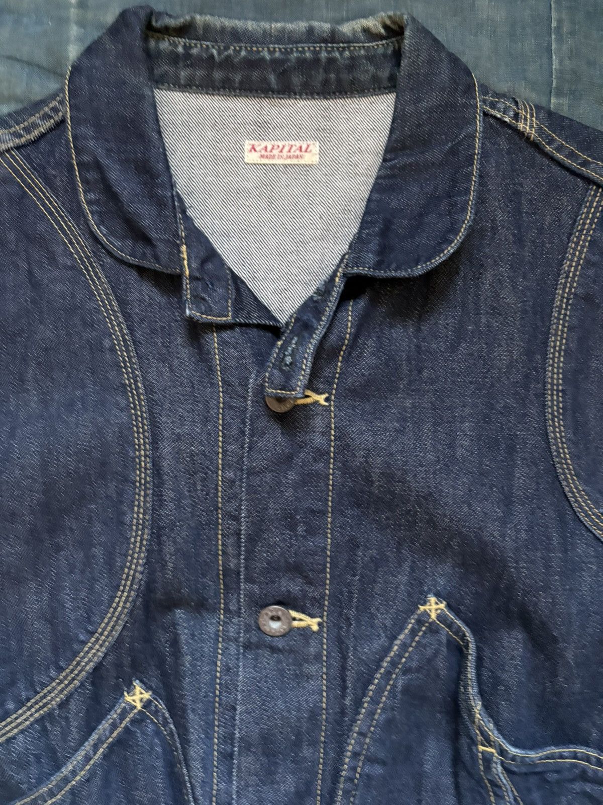 Kapital Kapital RINGOMAN jacket Indigo Denim Jacket Brand New Size US L / EU 52-54 / 3 - 3 Thumbnail