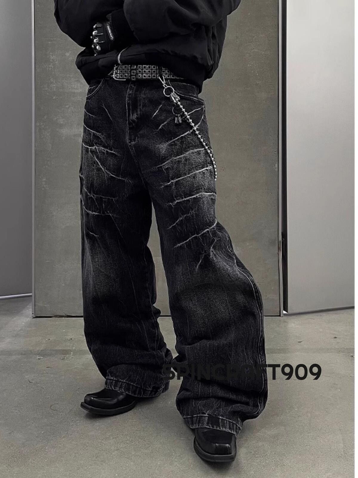 Jean Baggy Baggy Wide Leg Flare Denim Jeans Size US 32 / EU 48 - 3 Thumbnail