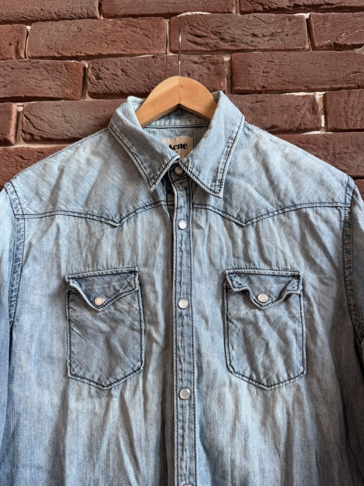 Acne Studios ACNE STUDIOS Western Denim Button-Up Shirt Small 46 Navy Size US S / EU 44-46 / 1 - 5 Thumbnail