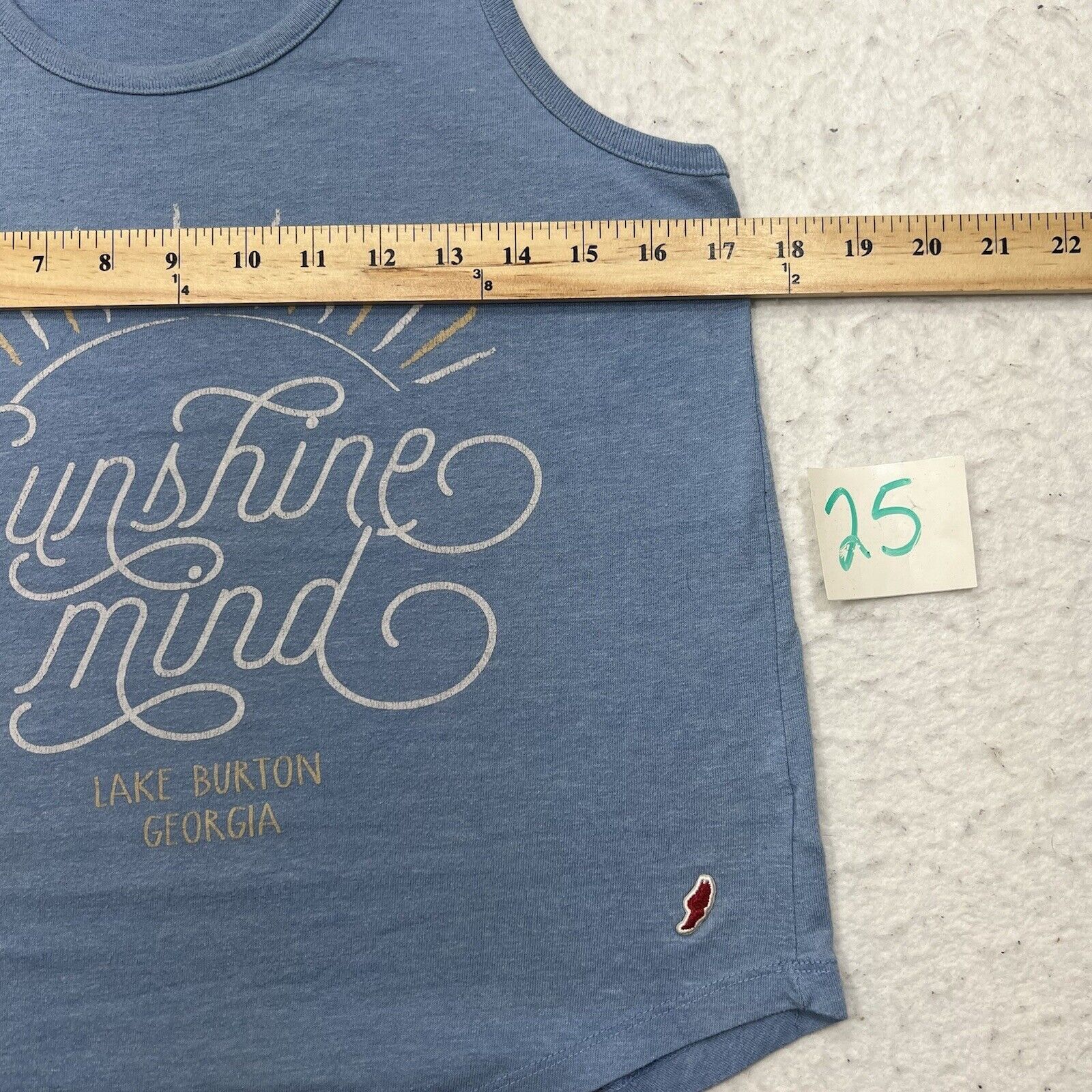 Other League Large Blue Tank Top Sunshine Mind Lake Burton Georgia Size L / US 10 / IT 46 - 7 Thumbnail