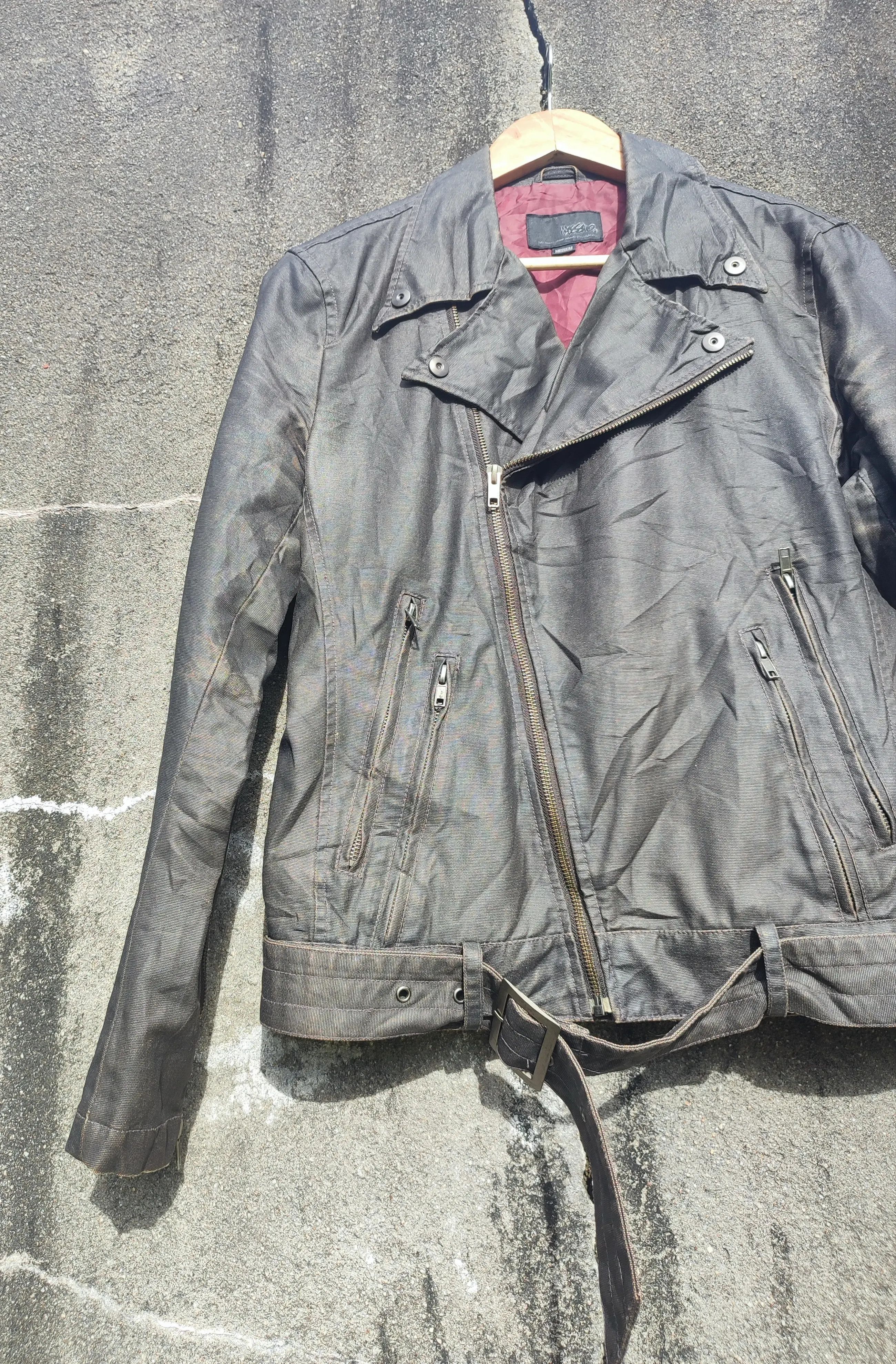 Designer × Mossimo 🔥STEAL🔥 Rare Design Synthetic Leather Jacket By Mossimo Size US S / EU 44-46 / 1 - 4 Thumbnail