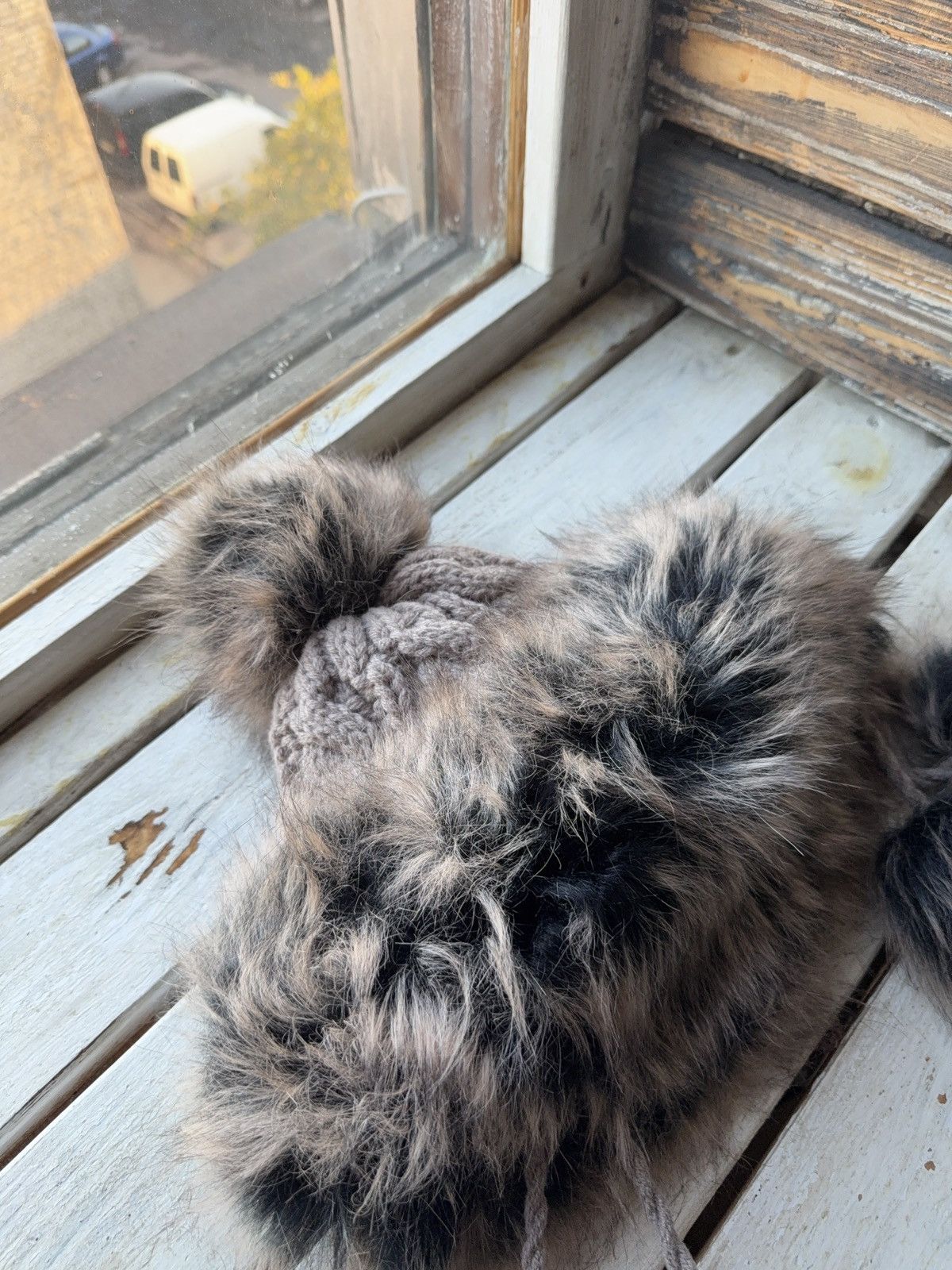 Japanese Brand Japanese 00s Y2K Retro Avant Garde Mohair Fuzzy Trapper Hat Size ONE SIZE - 8 Thumbnail