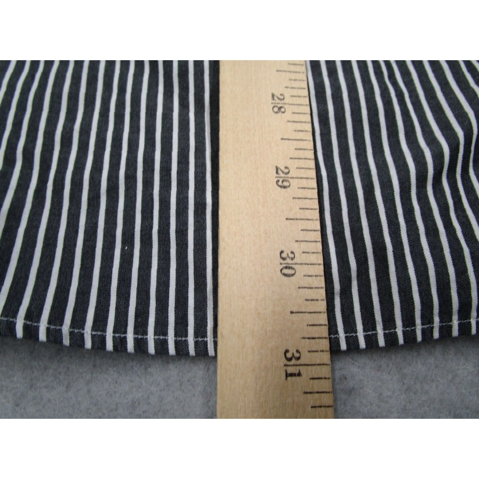 Ralph Lauren VINTAGE Ralph Lauren Men's Dress Shirt 17 36 Long Sleeve Gray Striped Button-Up Classic Fit Size US M / EU 48-50 / 2 - 6 Thumbnail