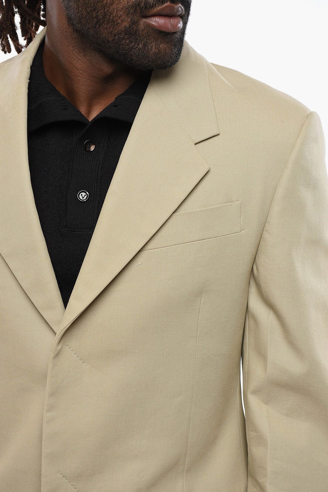 Salvatore Ferragamo og1mm0426 2-Button Jacket in Beige Size US M / EU 48-50 / 2 - 3 Thumbnail