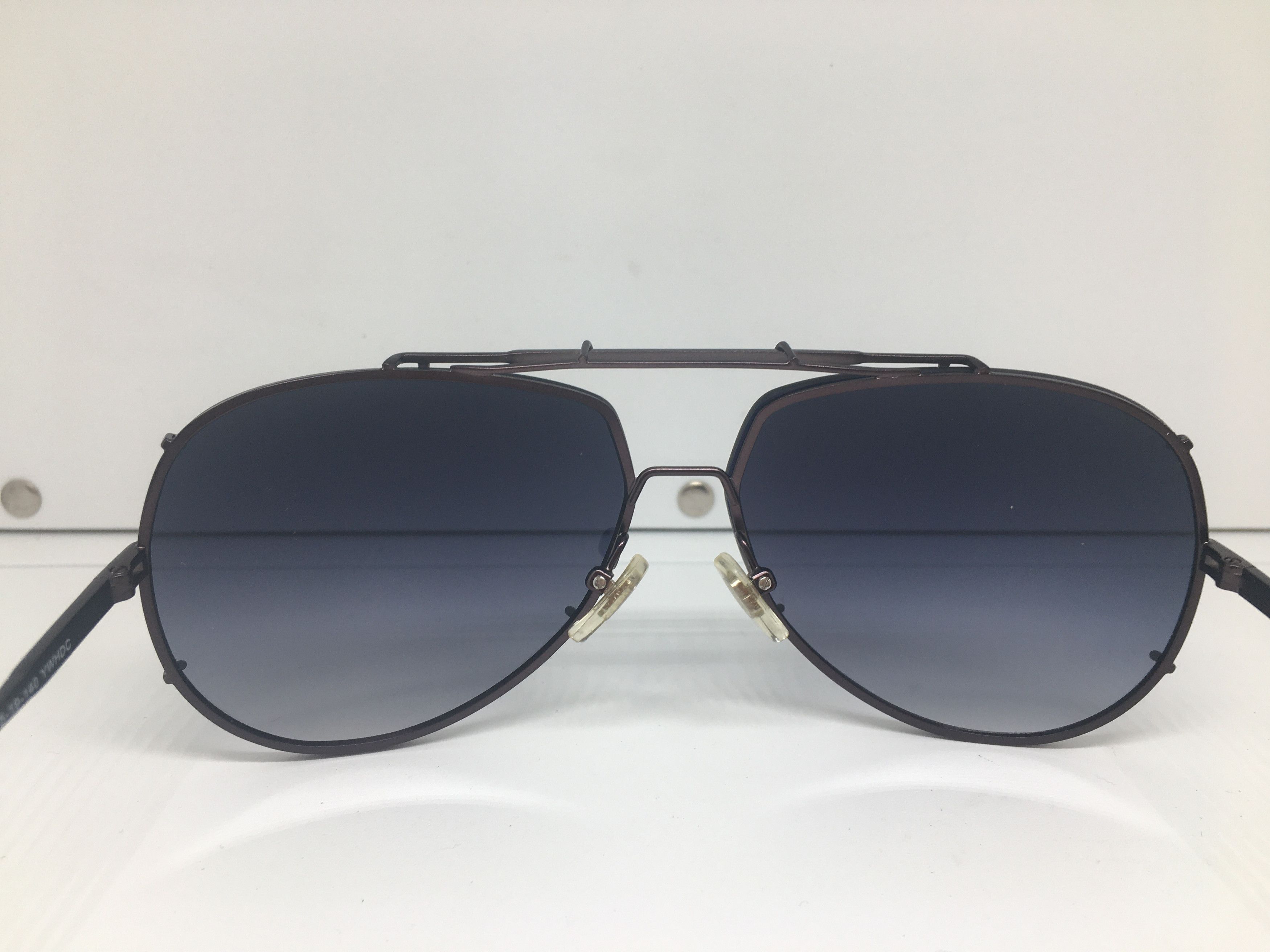 Emporio Armani Vintage Emporio Armani EA9885 Aviator Sunglasses Frame Pilot Size ONE SIZE - 5 Thumbnail