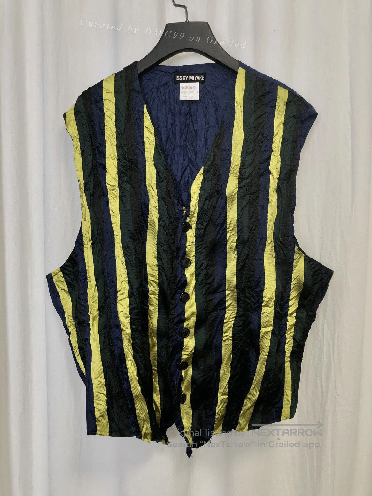 Issey Miyake Issey Miyake 1993 SS Pleated Striped Vest. Size US M / EU 48-50 / 2 - 1 Thumbnail