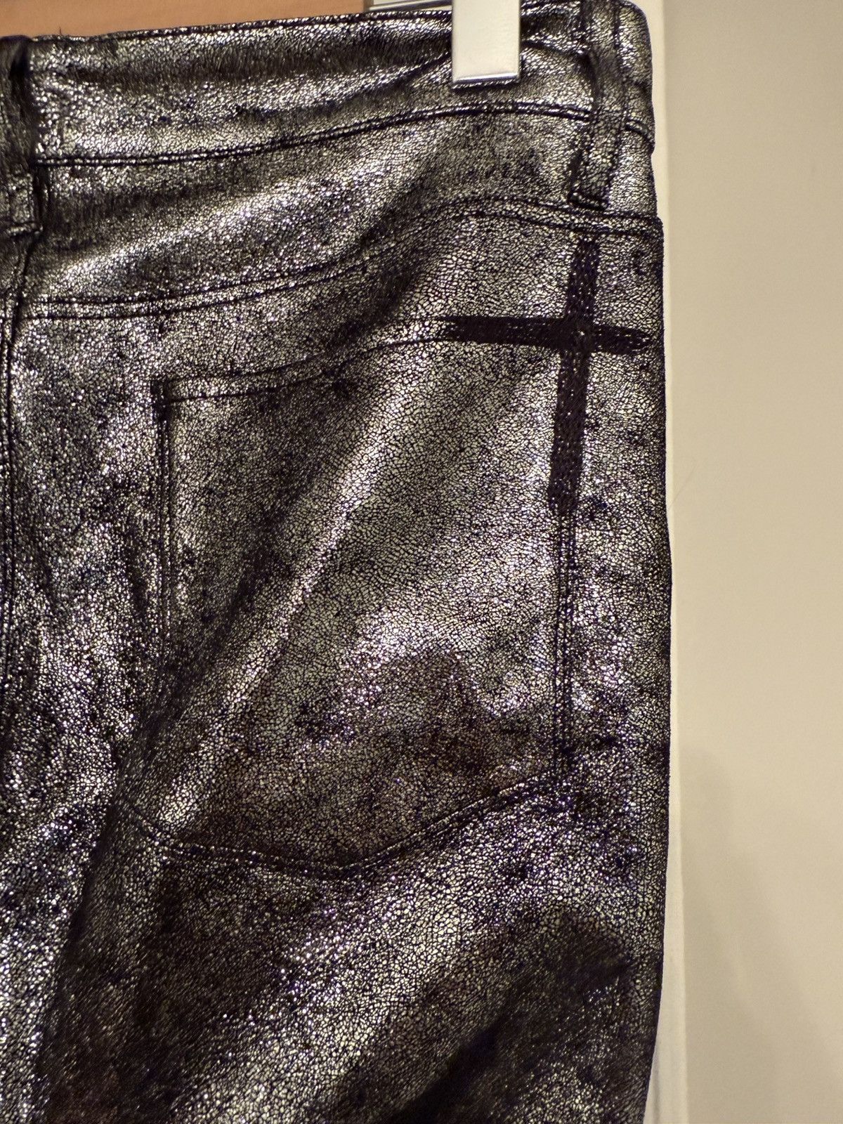 Rta RTA Silver Foiled Pants Size 27" / US 4 / IT 40 - 3 Thumbnail