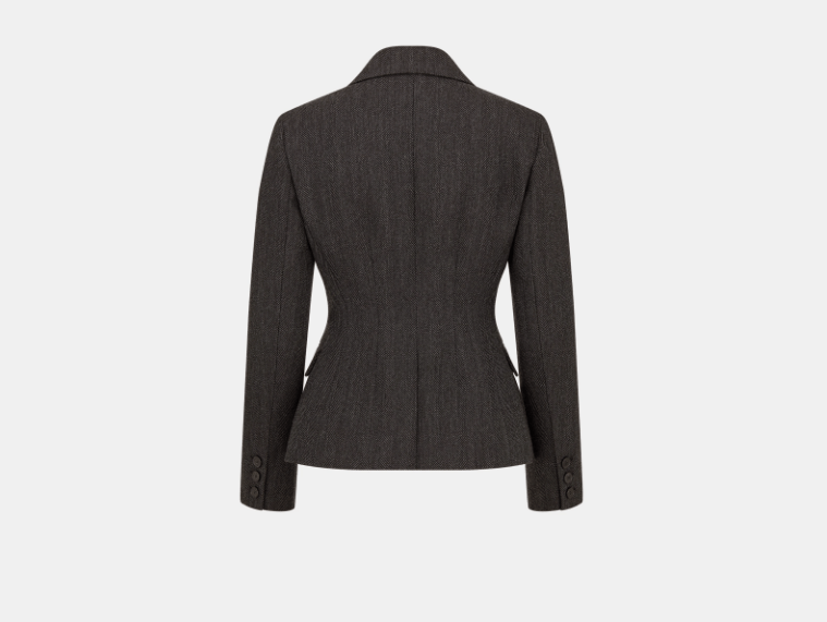 Dior o1w1db10925 441V64 Marlène Jacket in Gray Size S / US 4 / IT 40 - 2 Thumbnail
