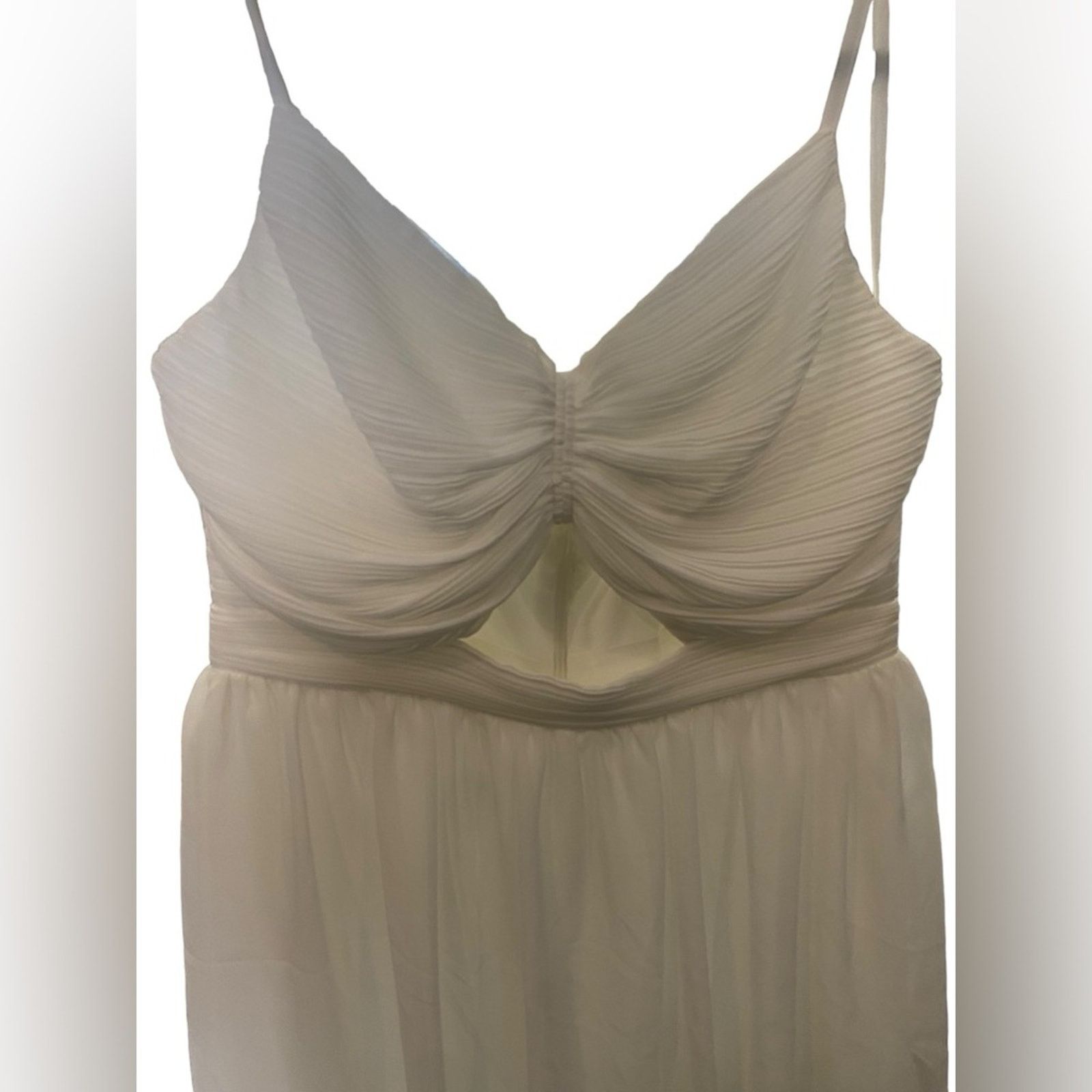 Bloomingdale's AQUA White Cutout Tiered Gown 12 NWT Size XL / US 12-14 / IT 48-50 - 6 Thumbnail