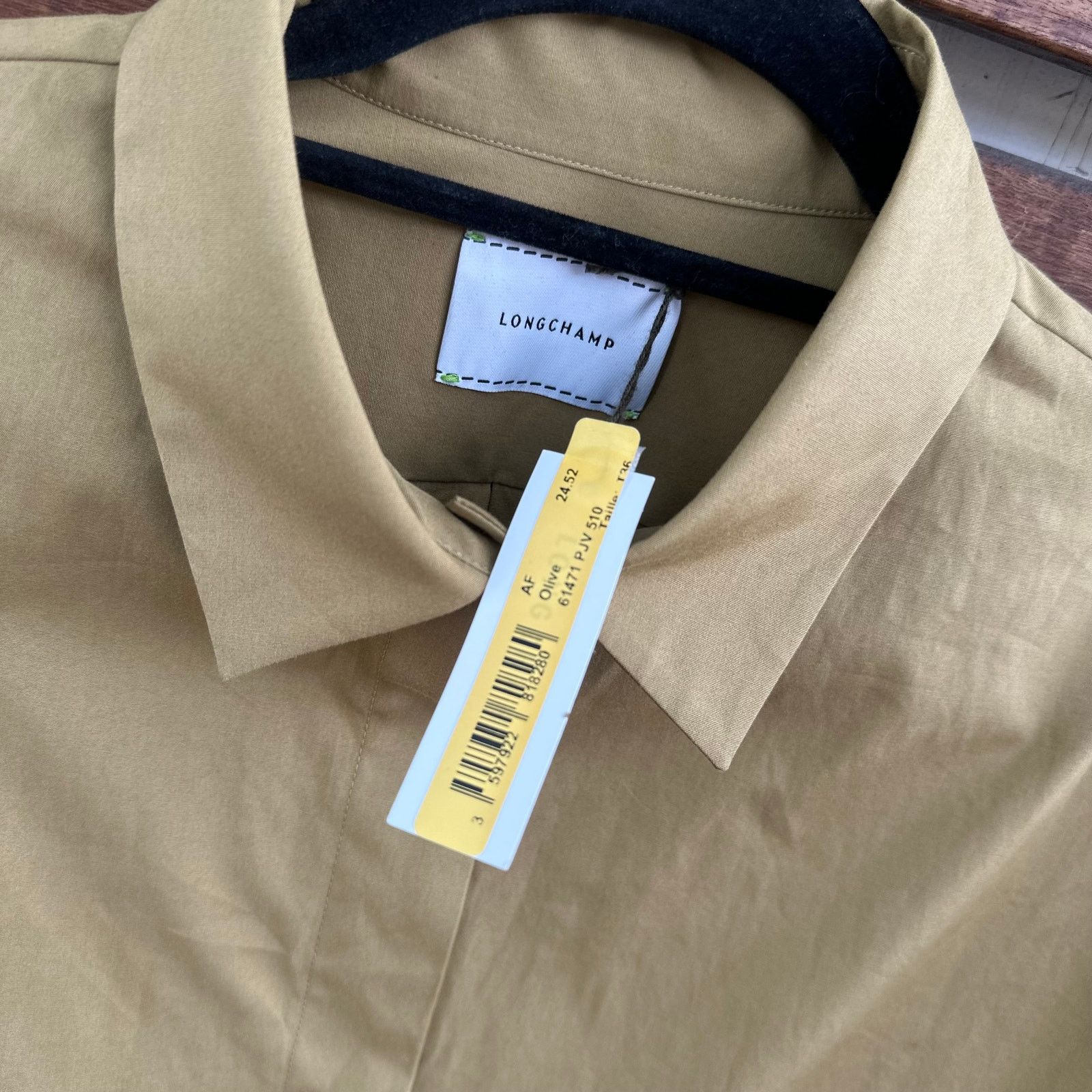 Longchamp Longchamp Popelin Blouse Shirt in Olive Size S / US 4 / IT 40 - 7 Thumbnail