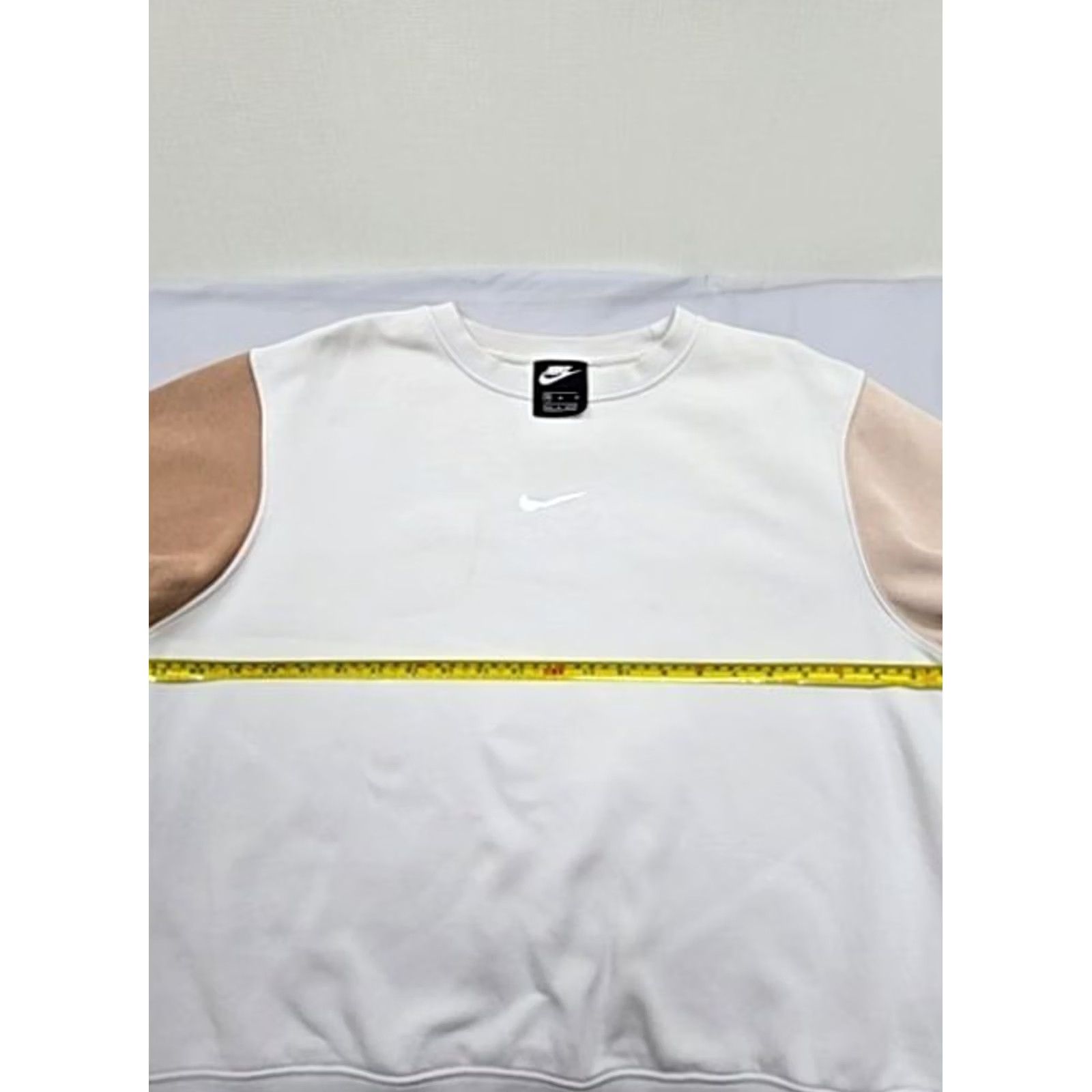 Nike Nike Colorblock Crewneck Sweatshirt M for Unisex Adults - White Beige, Long Sleeve, Pullover, Casual Sweatshirt Size M / US 6-8 / IT 42-44 - 7 Thumbnail