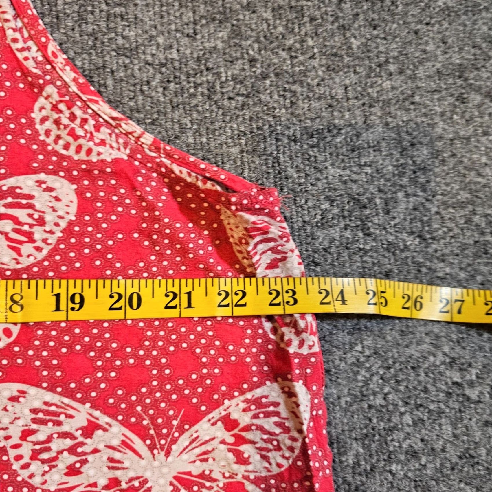 Vintage Hale Bob Tank Top Womens 2X Red Butterfly Sleeveless V Neck Casual Layer Classic Size XXL / US 16-18 / IT 52-54 - 4 Thumbnail