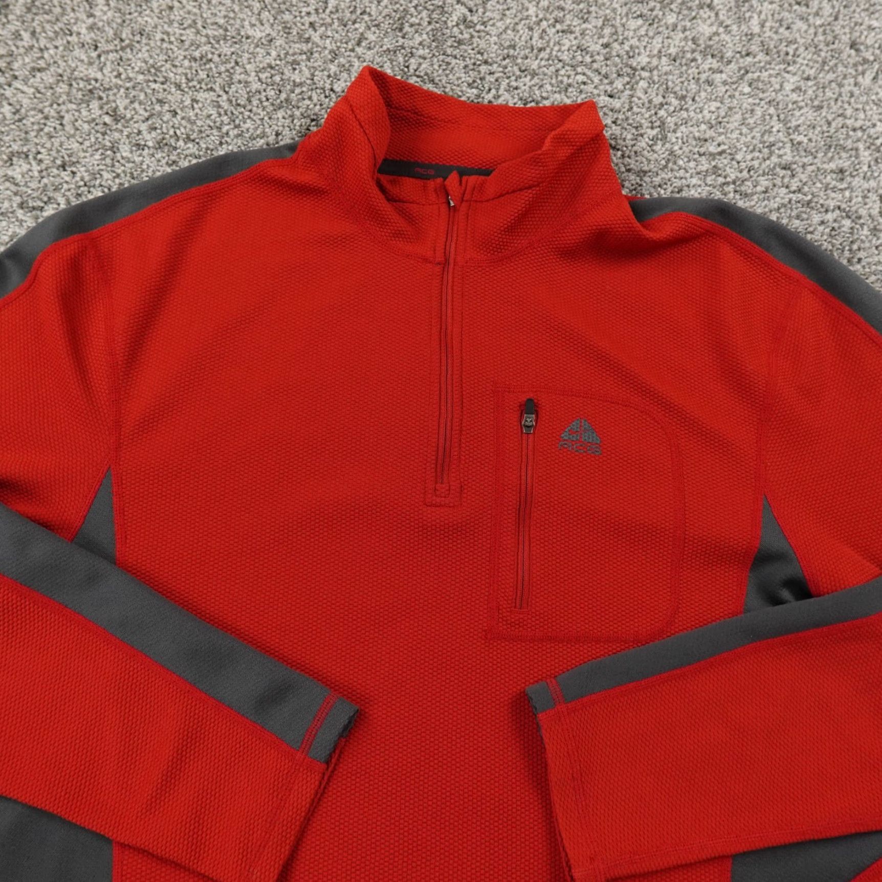 Nike Nike Sweater Mens L Orange ACG FitDry Pullover Mock Zip Sweatshirt Jacket Active Size US L / EU 52-54 / 3 - 3 Thumbnail