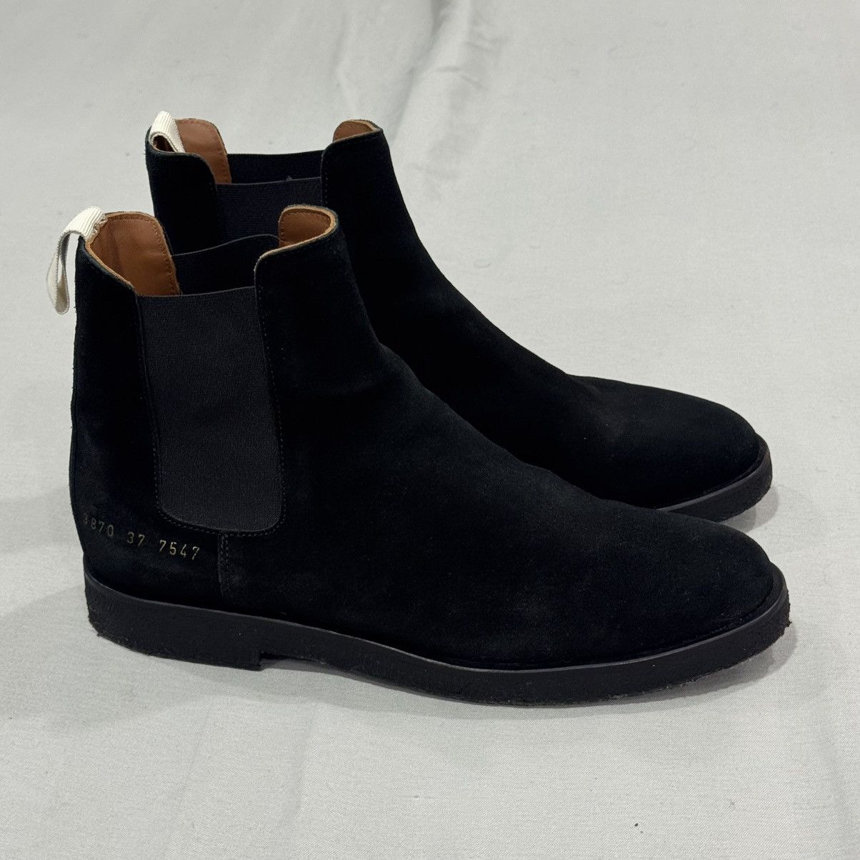 Common Projects Common Projects Women’s Chelsea Boots - Black Suede Size US 7 / IT 37 - 3 Thumbnail