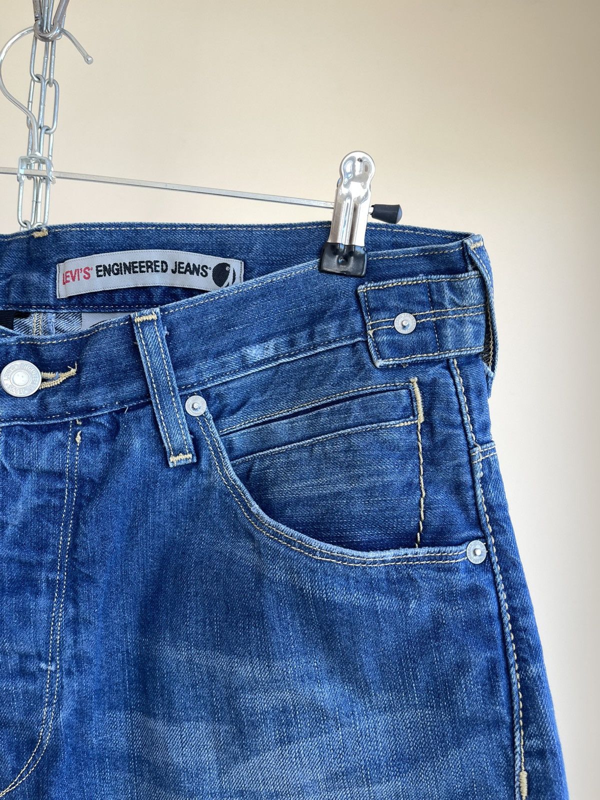 Levi's Engineered Jeans Twisted Seam Denim Shorts Vintage 2000s Size US 32 / EU 48 - 12 Thumbnail
