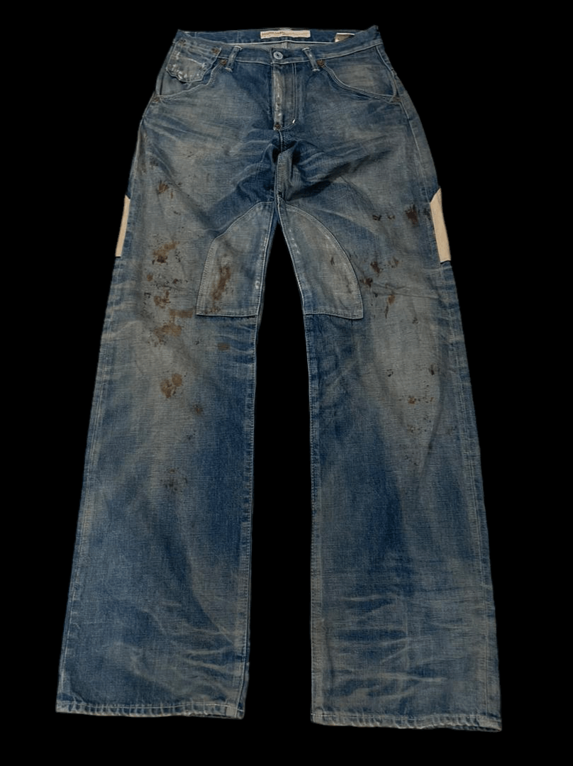 Japanese Brand 💥Flared Kapital Style Engine Label Japanese Denim💥 Size US 31 - 1 Thumbnail