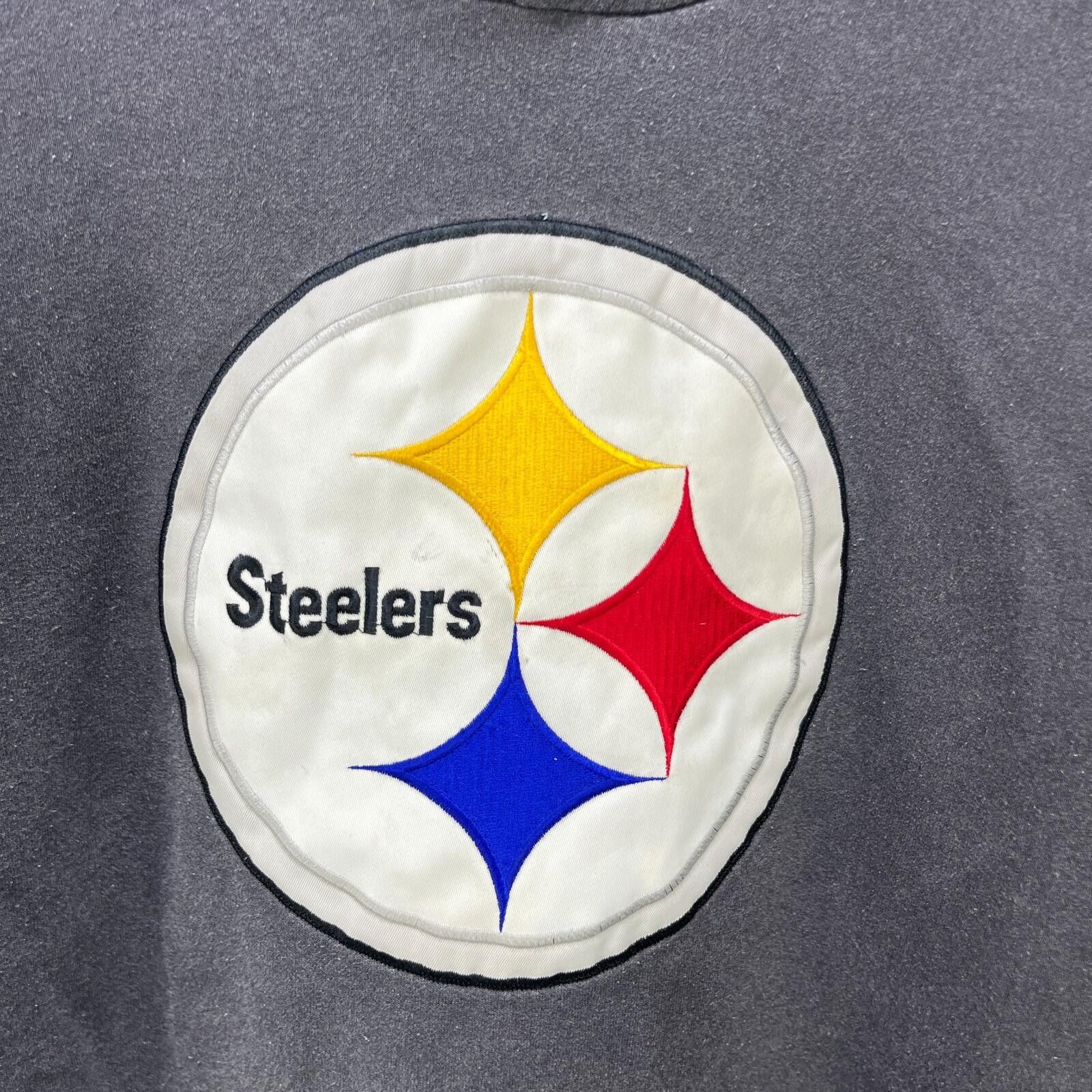 Reebok Vintage Pittsburgh Steelers Sun Faded Logo Pullover Hoodie M Size ONE SIZE - 3 Thumbnail