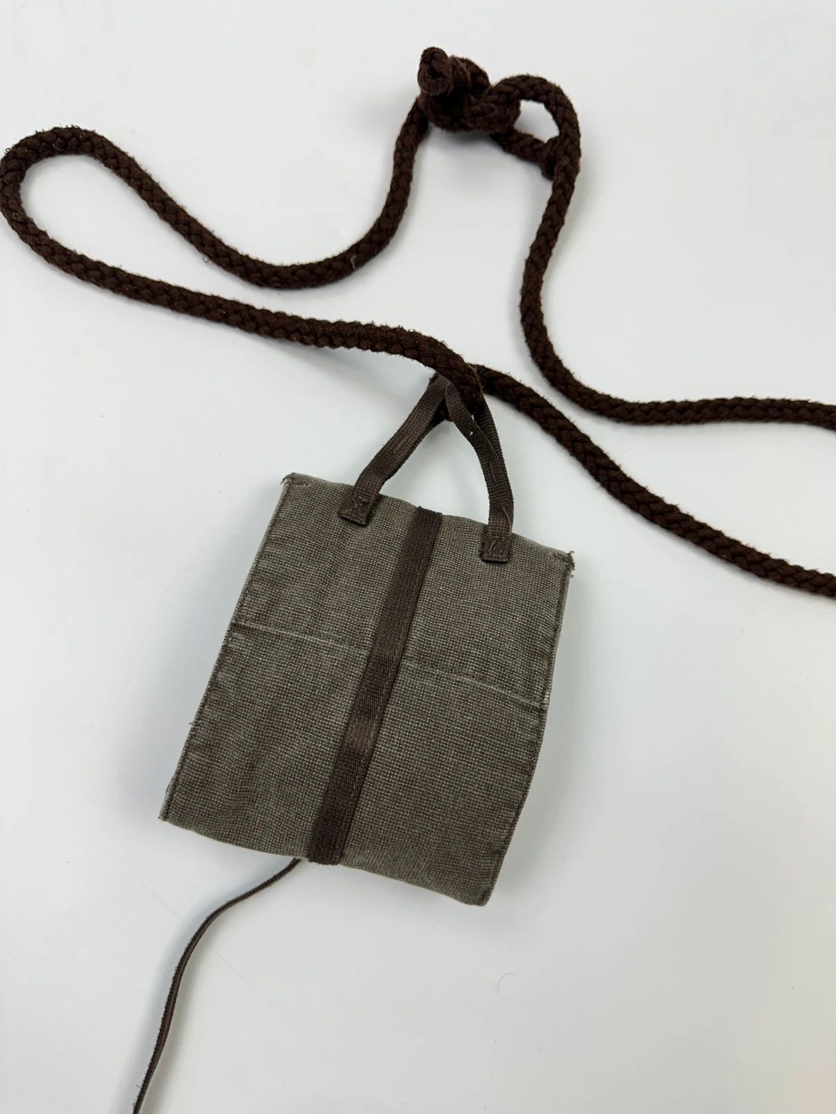 Marithe + Francois Girbaud Marithé + François Girbaud 90’s Brown Canvas Pouch Bag Size ONE SIZE - 10 Thumbnail