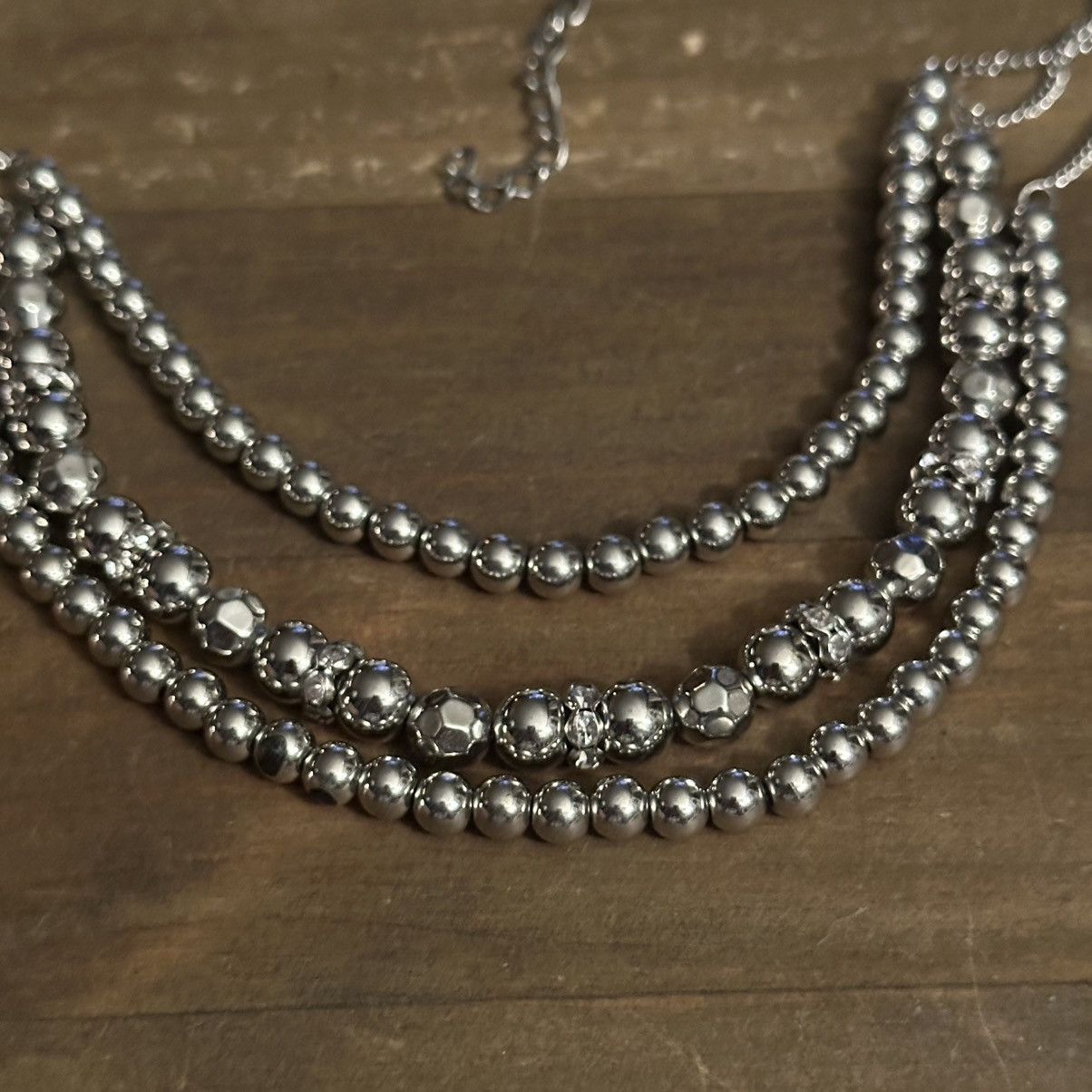 Other Multi strand layered silver ball bead necklace Size ONE SIZE - 4 Thumbnail