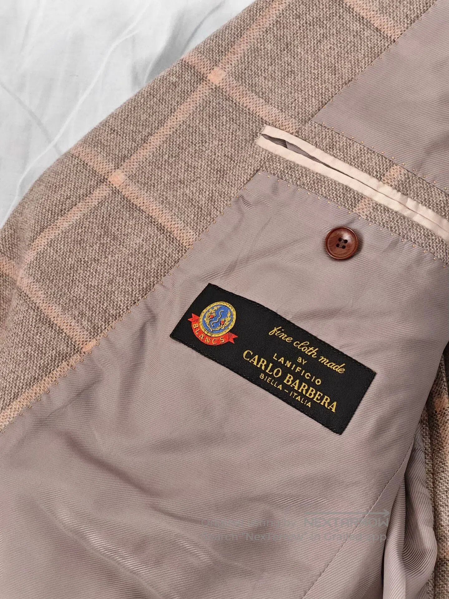 Luciano Barbera Carlo Barbera Flannel Half-Lined Blazer. Size US M / EU 48-50 / 2 - 7 Thumbnail