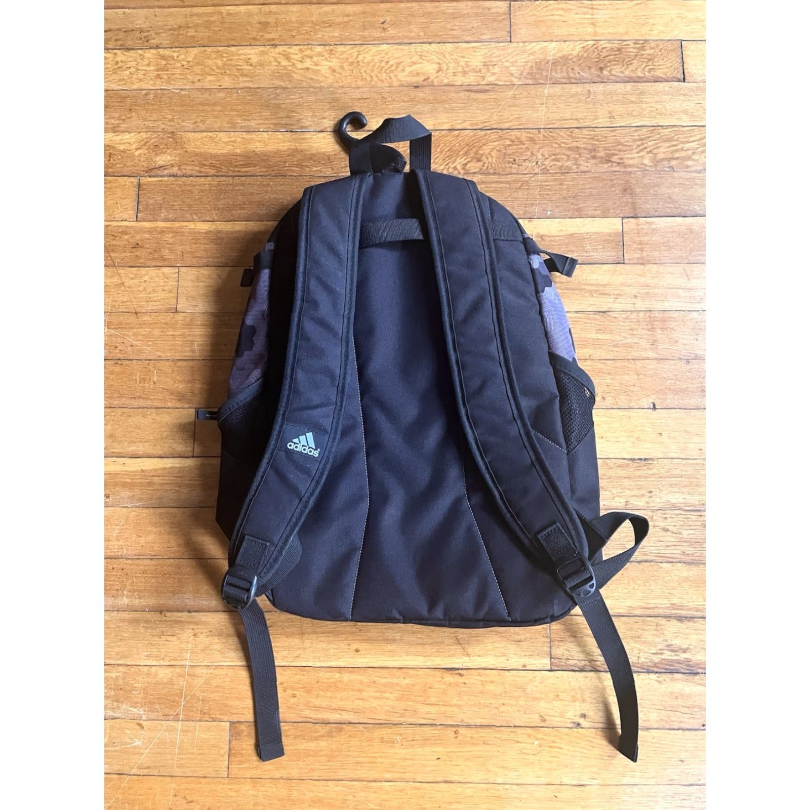 Adidas Adidas Backpack Book Bag Camo Print Grey Black Multicolor Nylon 14x18x6 Unisex Adults Medium Camouflage Army School Sports Zipper Adjustable Size ONE SIZE - 3 Thumbnail