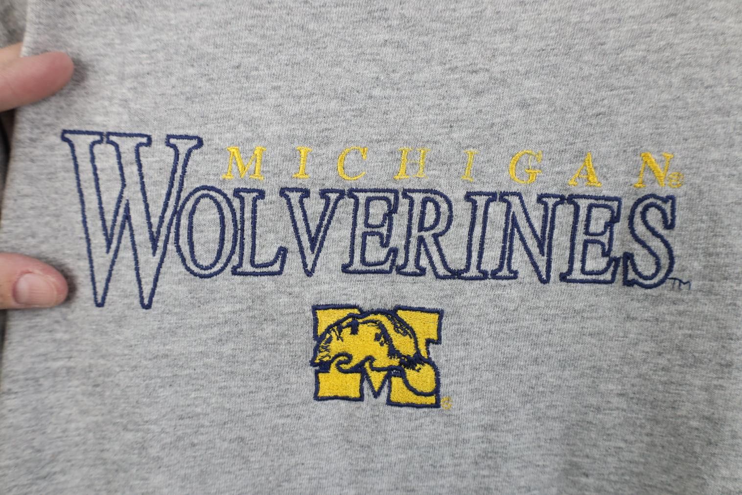 Vintage Vintage 90s University of Michigan Short Sleeve T-Shirt Size US XL / EU 56 / 4 - 4 Thumbnail