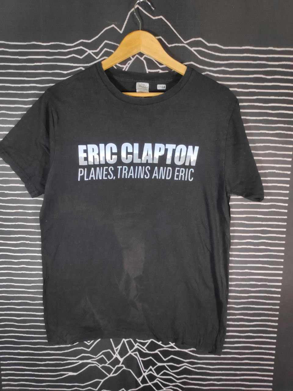 Band Tees × Vintage Vtg Eric Clapton Planes, Trains And Eric Band Tee Size M Size US M / EU 48-50 / 2 - 1 Thumbnail