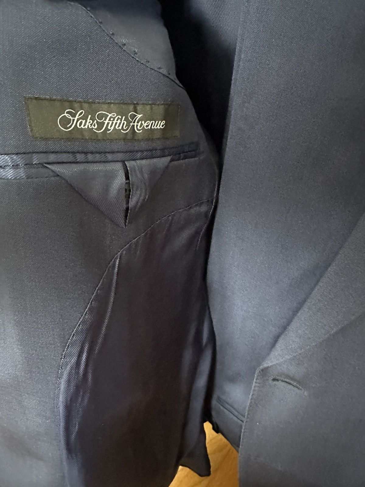 Saks Fifth Avenue Saks Fifth Avenue Blue Suit 40L 33W Size 40L - 4 Thumbnail