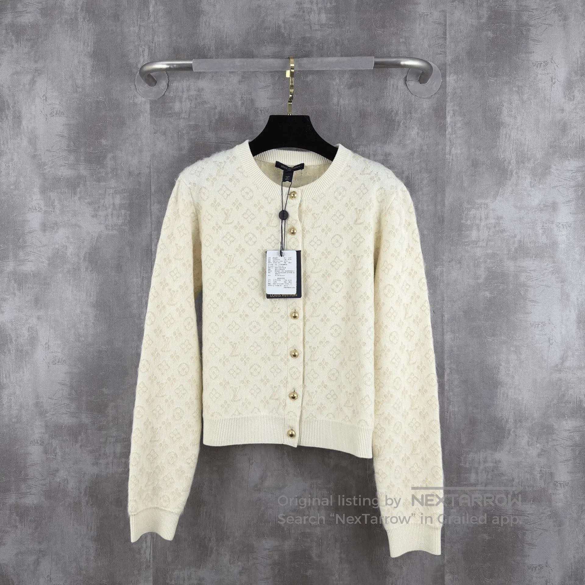 Louis Vuitton Louis Vuitton Monogram Gold Button Wool Cardigan. Size M / US 6-8 / IT 42-44 - 1 Thumbnail