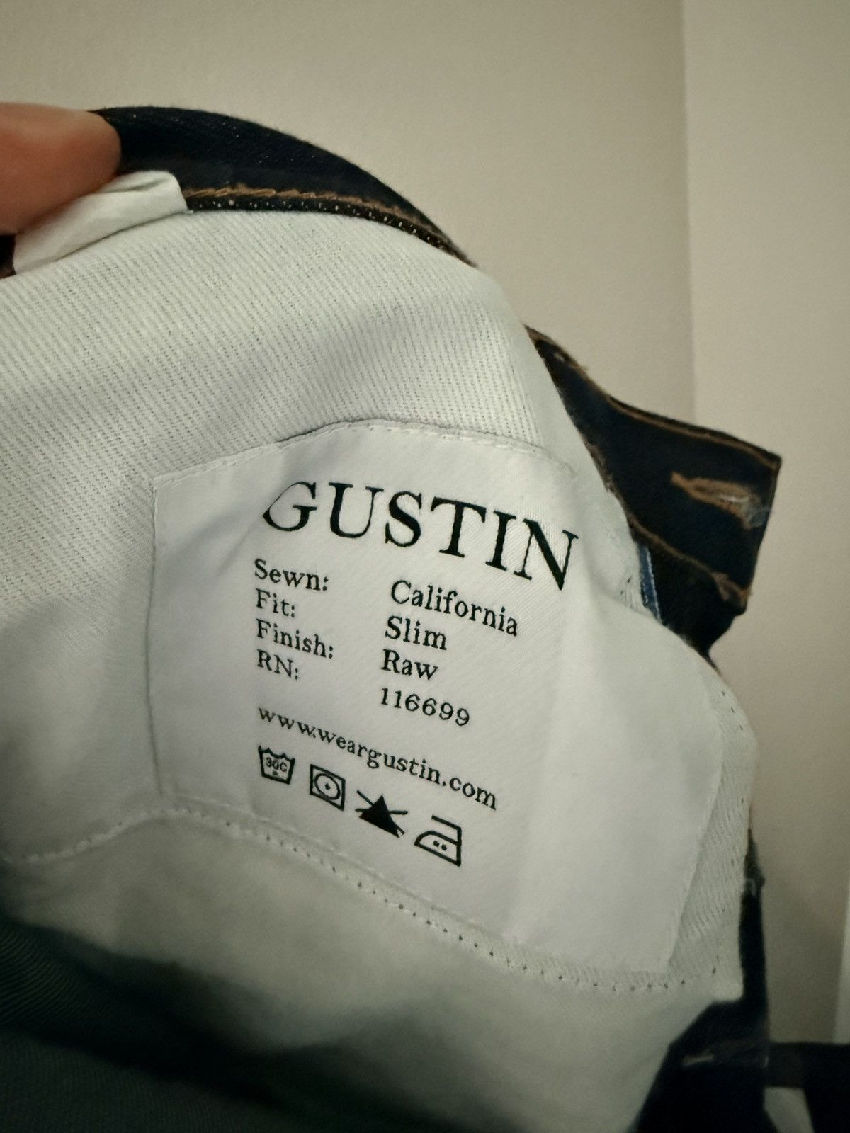 Gustin Gustin Raw Selvedge Denim — Button Fly Size US 33 - 3 Thumbnail