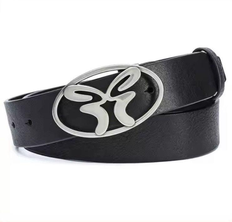Genuine Leather Youth Simple Top Layer Cowhide Trendy Versatile Belt Size ONE SIZE - 1 Thumbnail