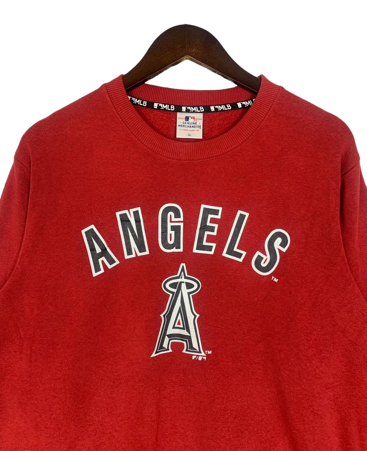 Japanese Brand Genuine Merchandise Angel MLB Crewneck Sweatshirt Colour Red Size US L / EU 52-54 / 3 - 3 Thumbnail