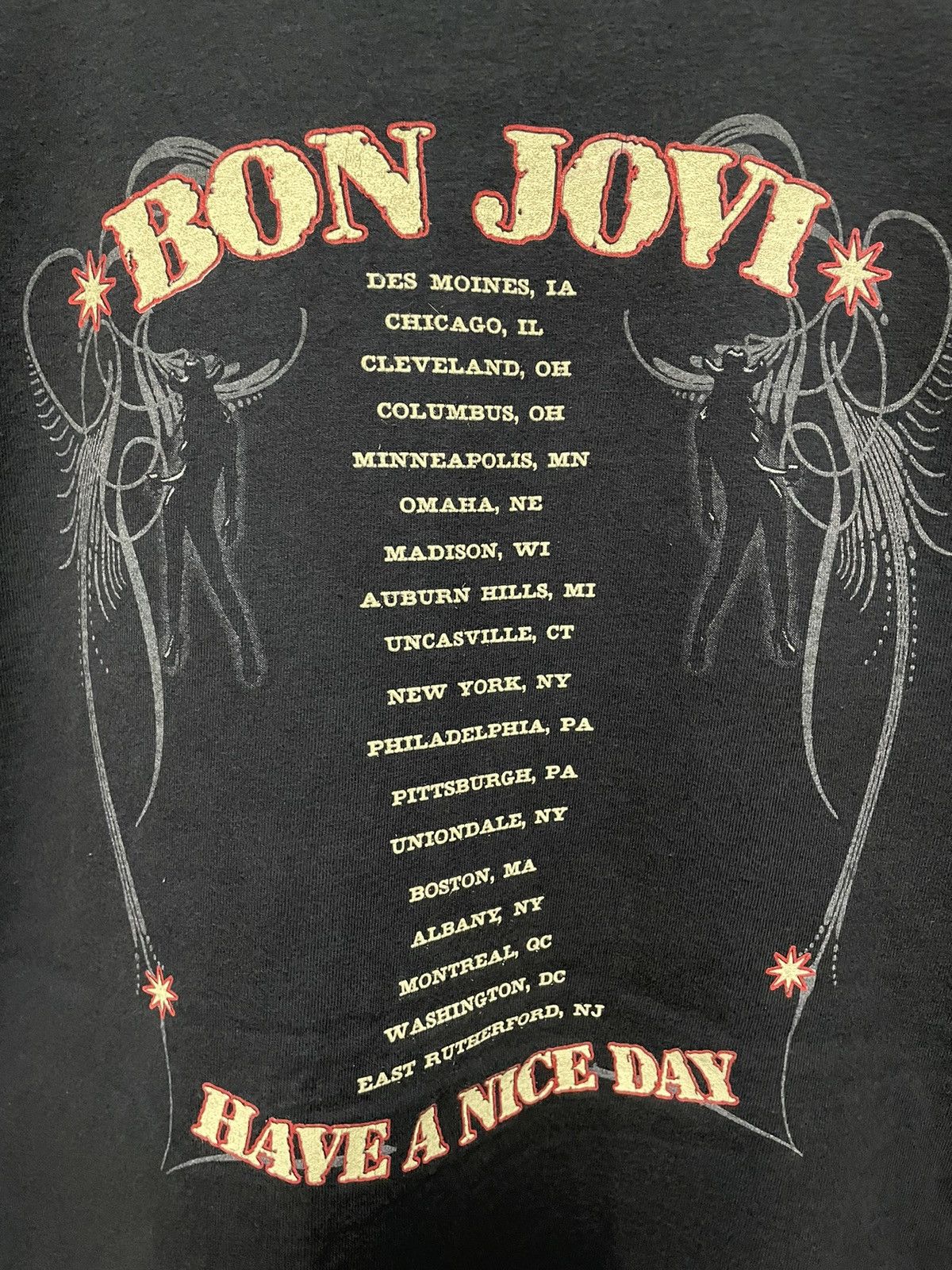 Band Tees × Bon Jovi × Vintage Vintage Y2K Bonjovi Band Tour Tee Size US S / EU 44-46 / 1 - 5 Thumbnail