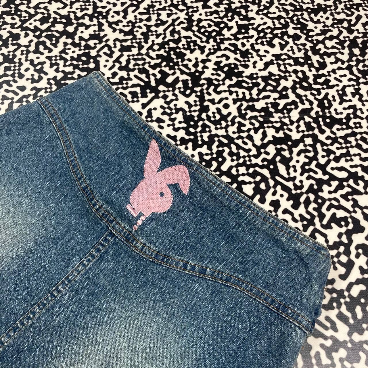 Playboy Vintage Y2K Playboy Denim Retro Sexy Midi Skirt + Belt Size 26" / US 2 / IT 38 - 7 Thumbnail