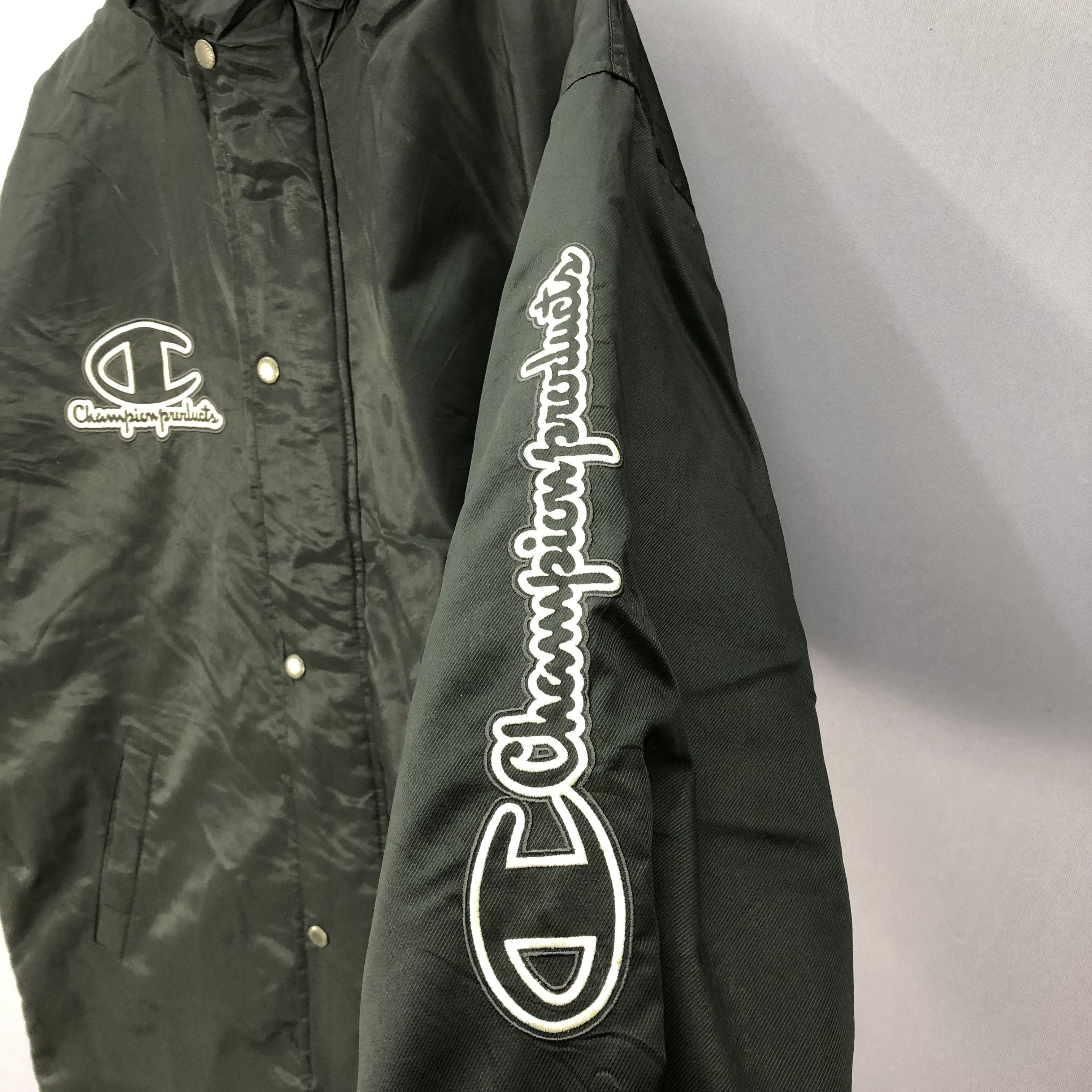Champion × Vintage Vintage 90s Champion Long Coach Fleece Hoodie Jacket Size US M / EU 48-50 / 2 - 6 Thumbnail