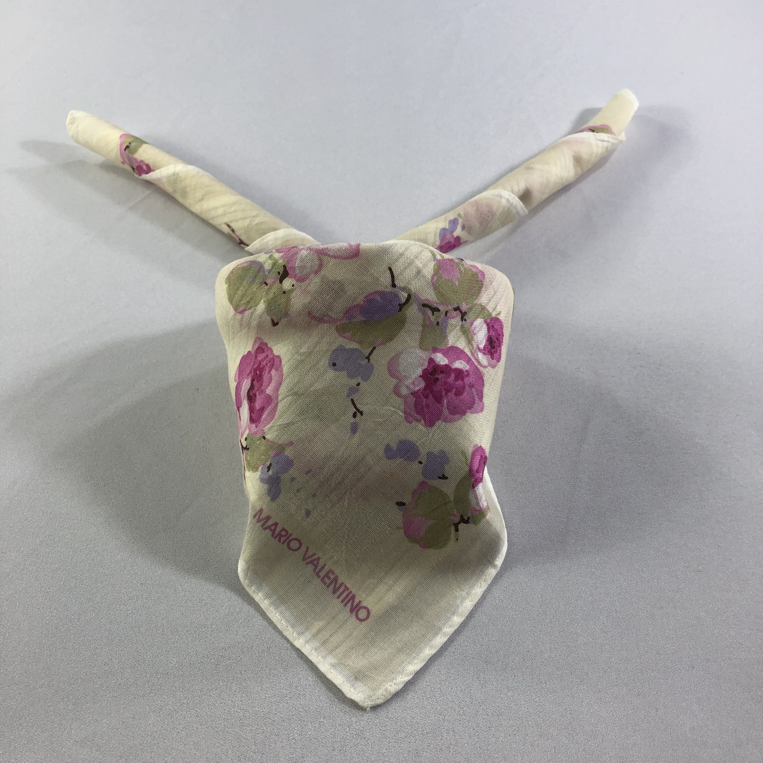 Mario Valentino × Vintage Mario Valentino Handkerchief Neckerchief Bandana H2110 Size ONE SIZE - 2 Thumbnail