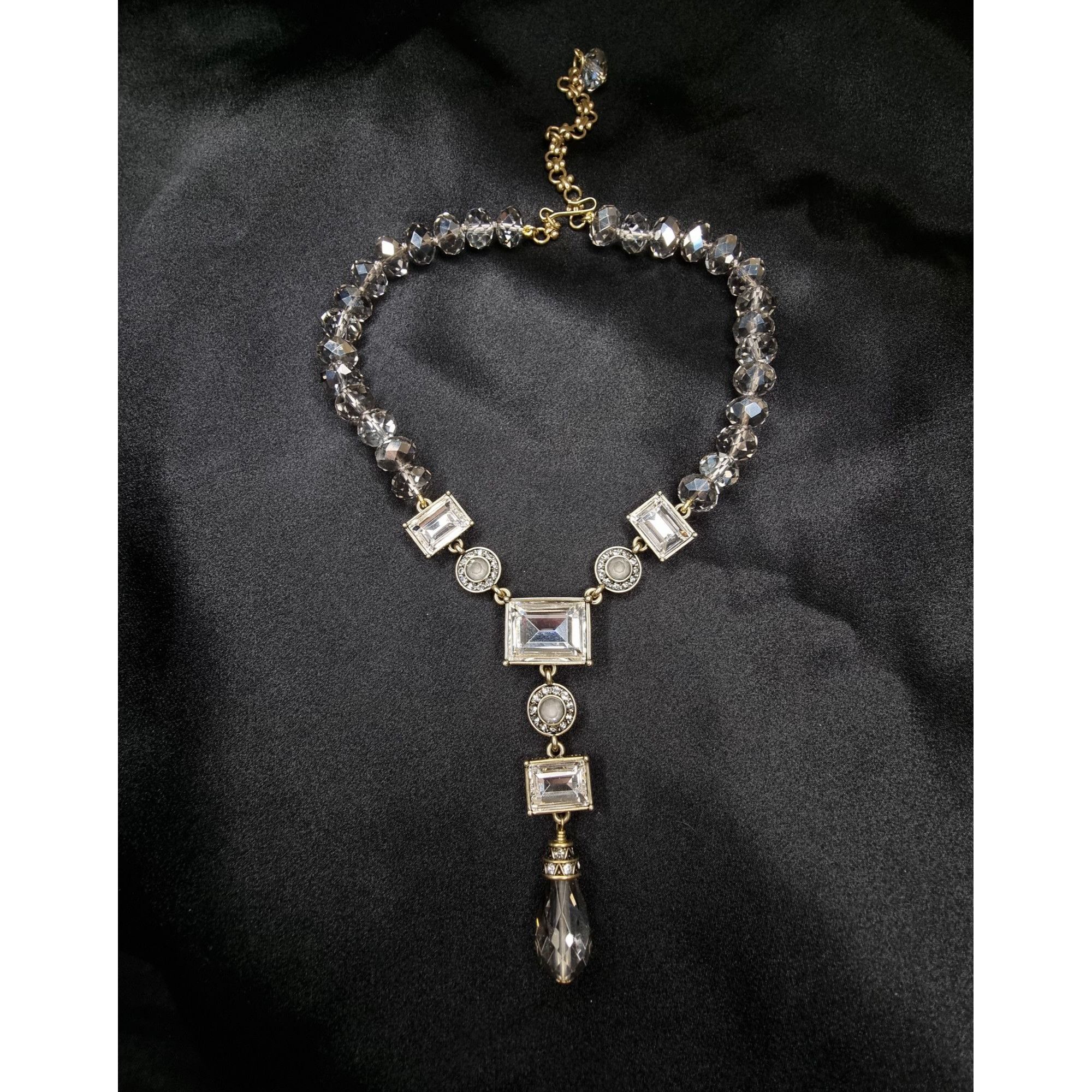 Vintage Heidi Daus Statement Necklace With Clear Crystal Accents & G Size ONE SIZE - 2 Thumbnail