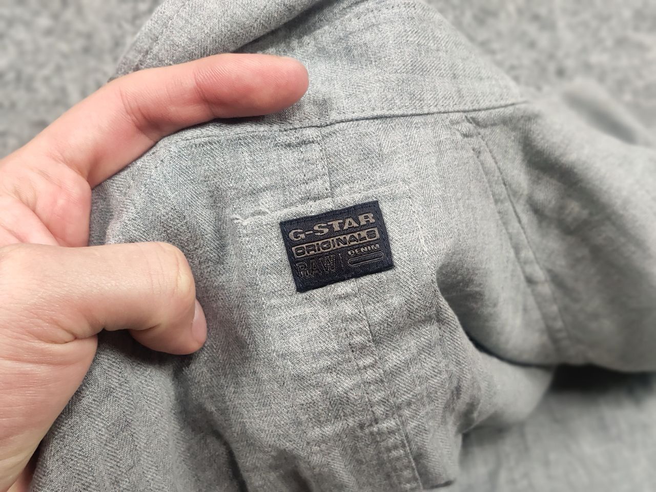 G-Star G Star Raw Rovic Cargo Pocket Gray Long sleeve button Shirt Size US L / EU 52-54 / 3 - 10 Thumbnail